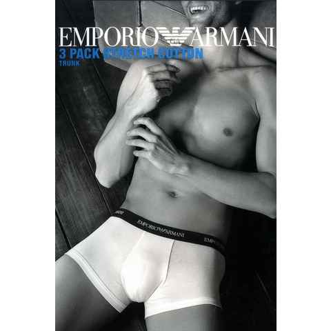 Emporio Armani Trunk CC717 (Vorteilspack, 3-St., 3er Pack, 6er-Pack) Herren Unterhose Boxershorts kurzes Bein Underwear