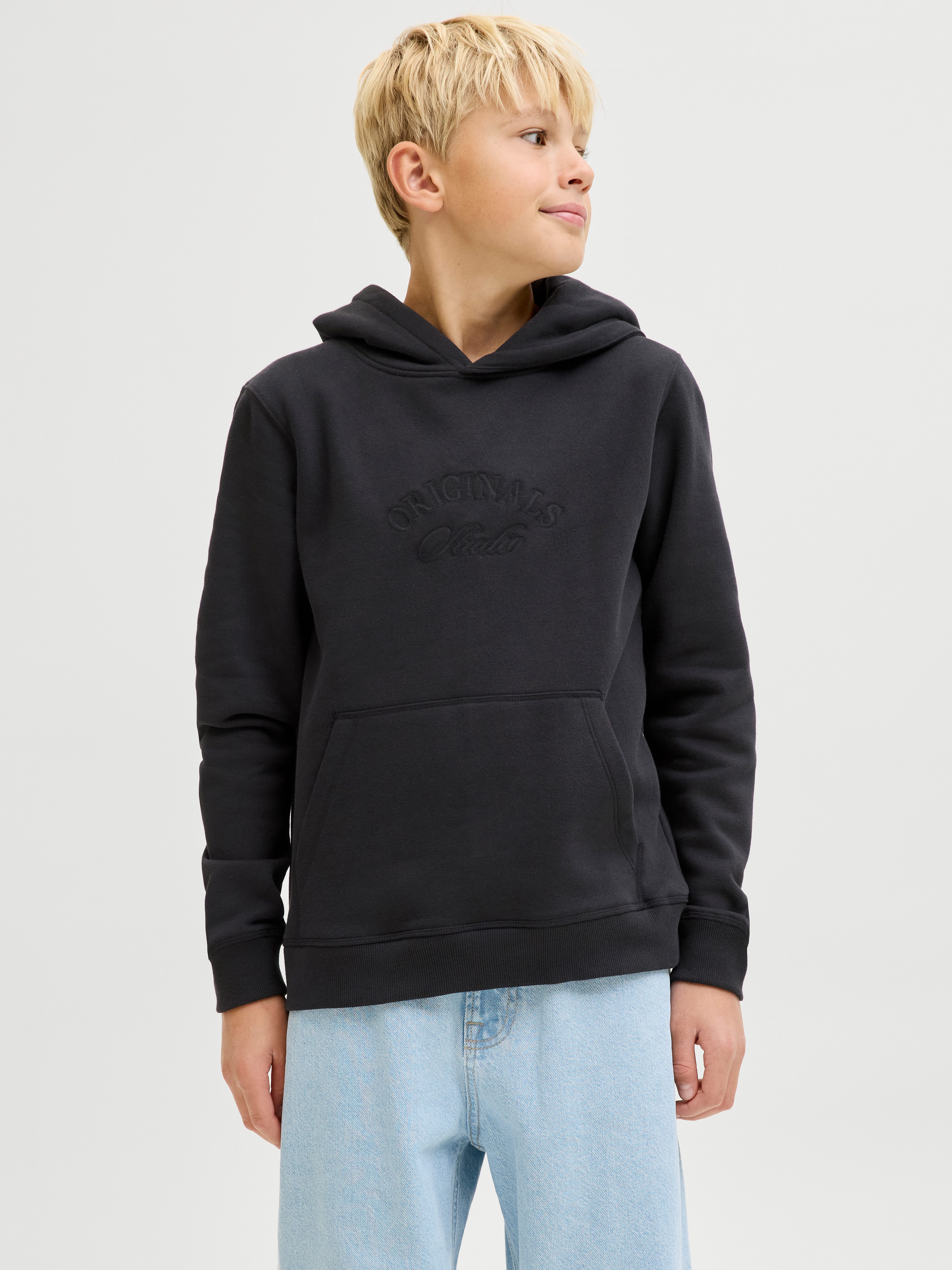 Jack & Jones Junior Kapuzensweatshirt JORBLEECKER BRANDING SWEAT HOOD BF JNR