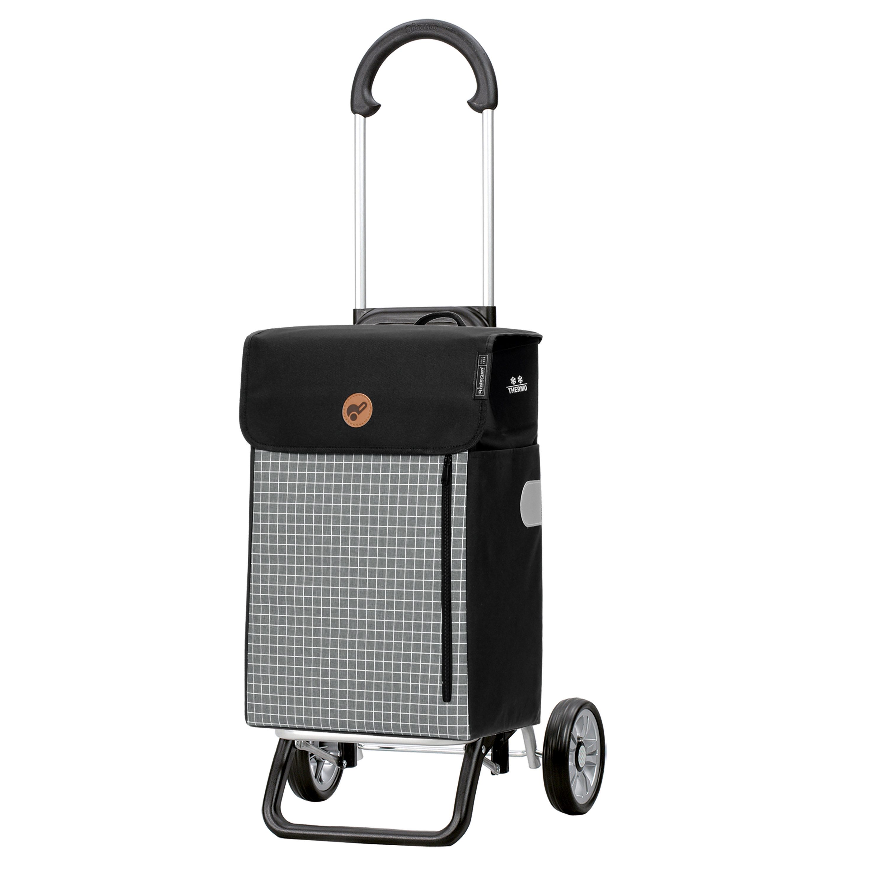 Andersen Einkaufstrolley Scala Shopper Plus Hente grau, Thermofach 12 Liter, klappbar, belastbar bis 30kg, wasserabweisend