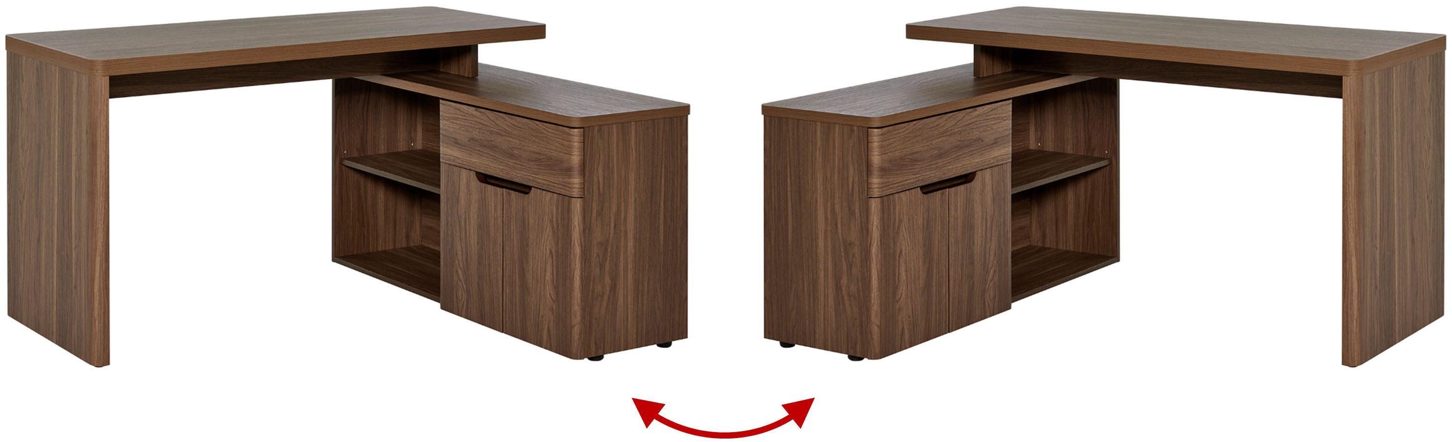 Jahnke Eckschreibtisch CU-LIBRE 150 E (1-St), wechselseitig montierbar, ede günstig online kaufen