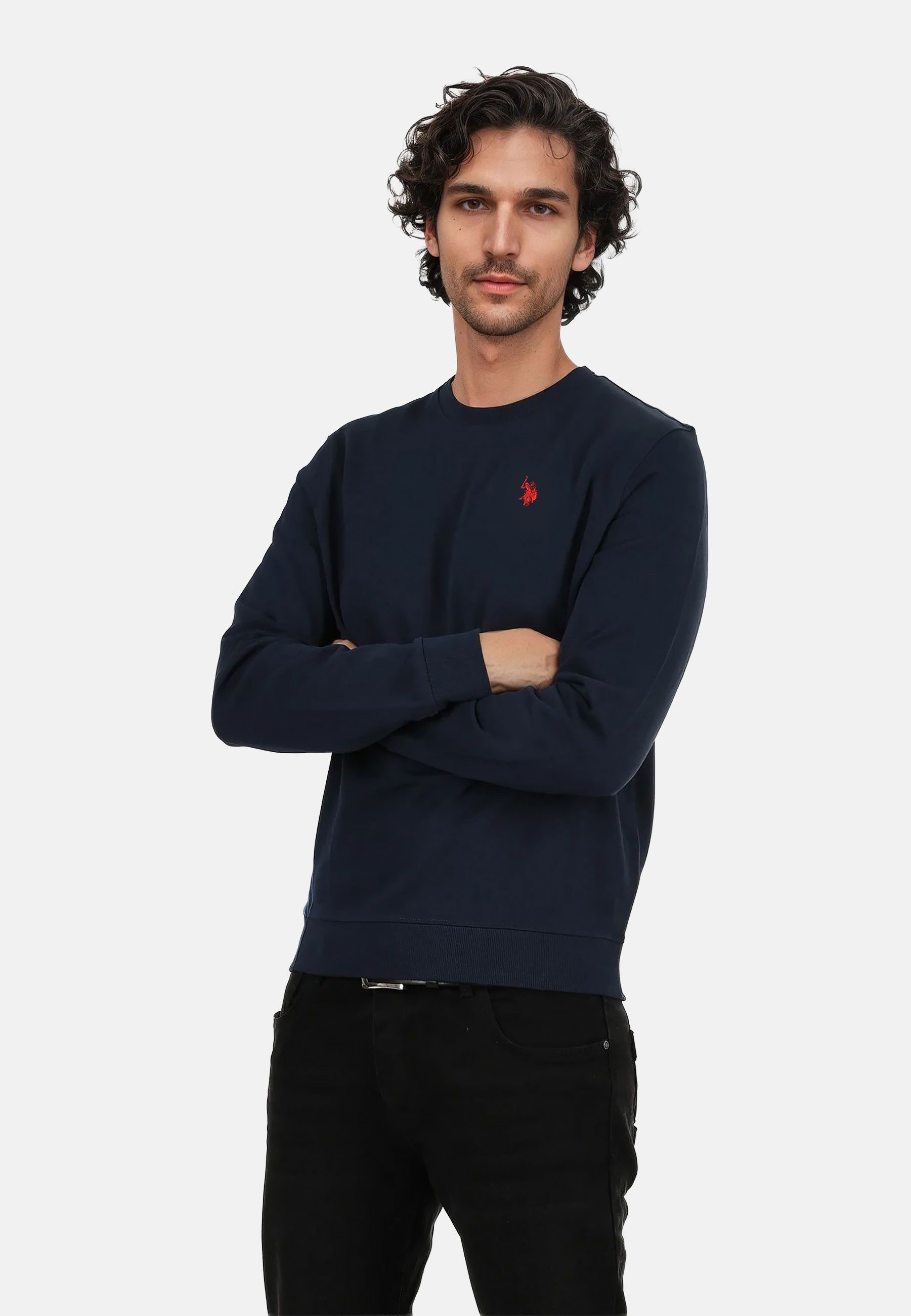 U.S. Polo Assn. Rundhalspullover Pullover USKiaan – Herren Sweatshirt mit R günstig online kaufen