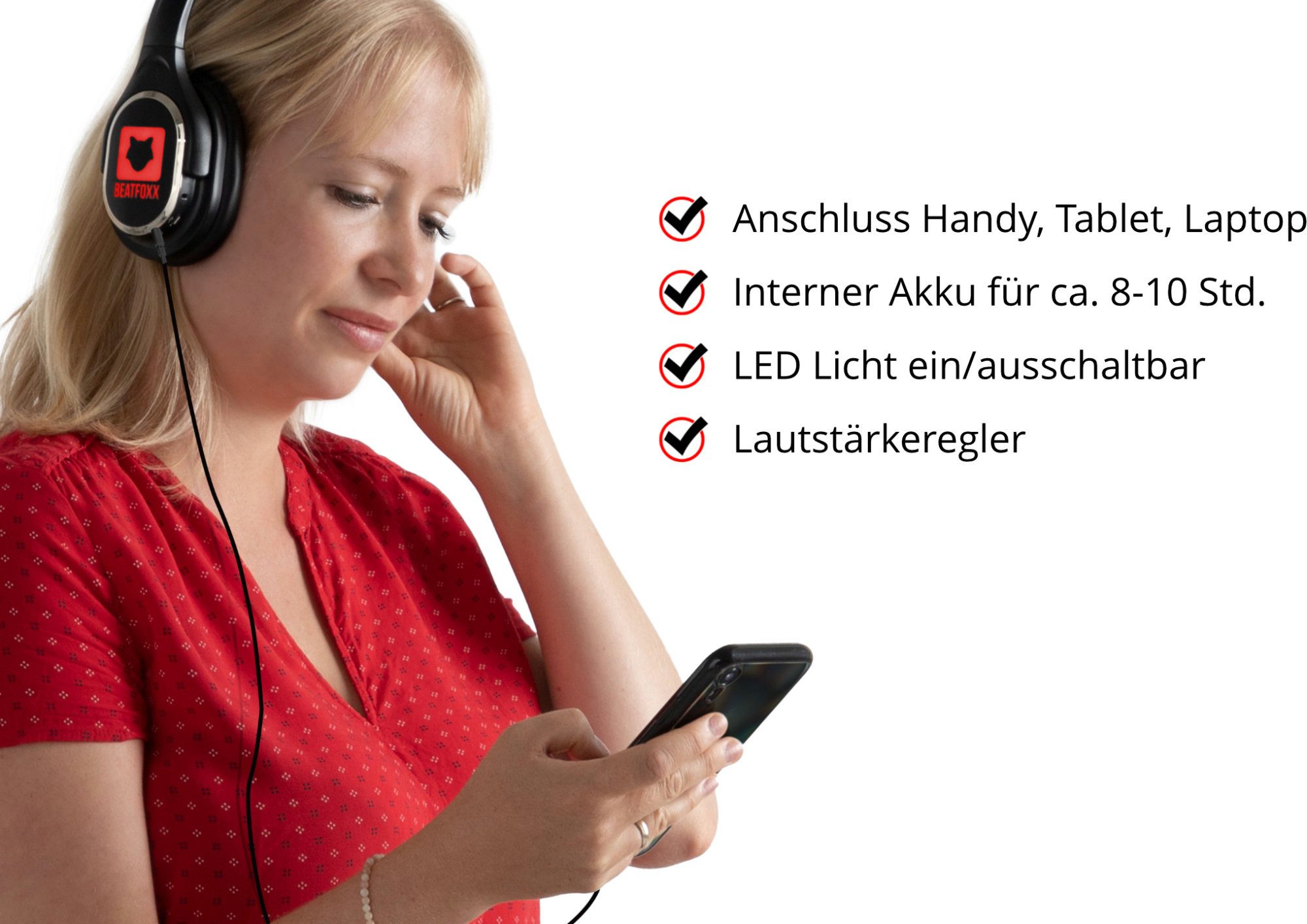 Beatfoxx SDH-340/32 USB-C Silent Disco V2 Kopfhörer Set + 2 Ladegeräte Funk-Kopfhörer (Wireless Stereo Kopfhörer für Silent Disco-Anwendungen, UHF-Technik, 3 empfangbare Kanäle)