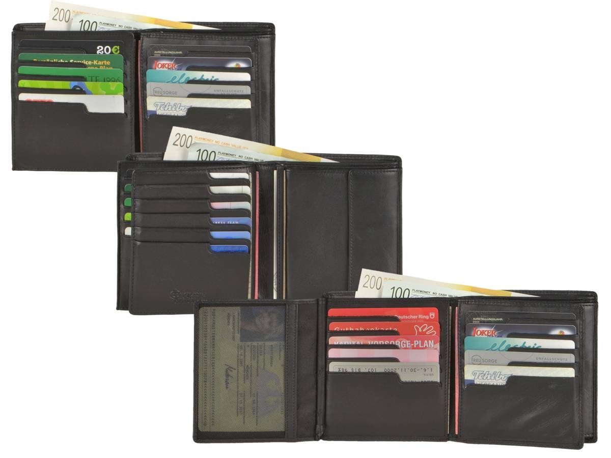 Esquire Geldbörse Harry (oA), Geldbeutel, Herrenbörse, mit RFID Schutz, Leder, 25 Kartenfächer