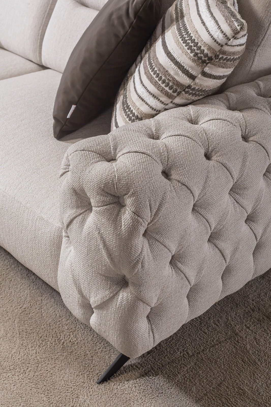 Villa Möbel Sofa Cuba, 2-Sitzer 1 Teile, mit Relax-/Bettfunktion durch verstellbare Rückenlehne
