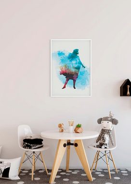 Komar Poster Frozen Anna Aquarell, Disney (1 St), Kinderzimmer, Schlafzimmer, Wohnzimmer