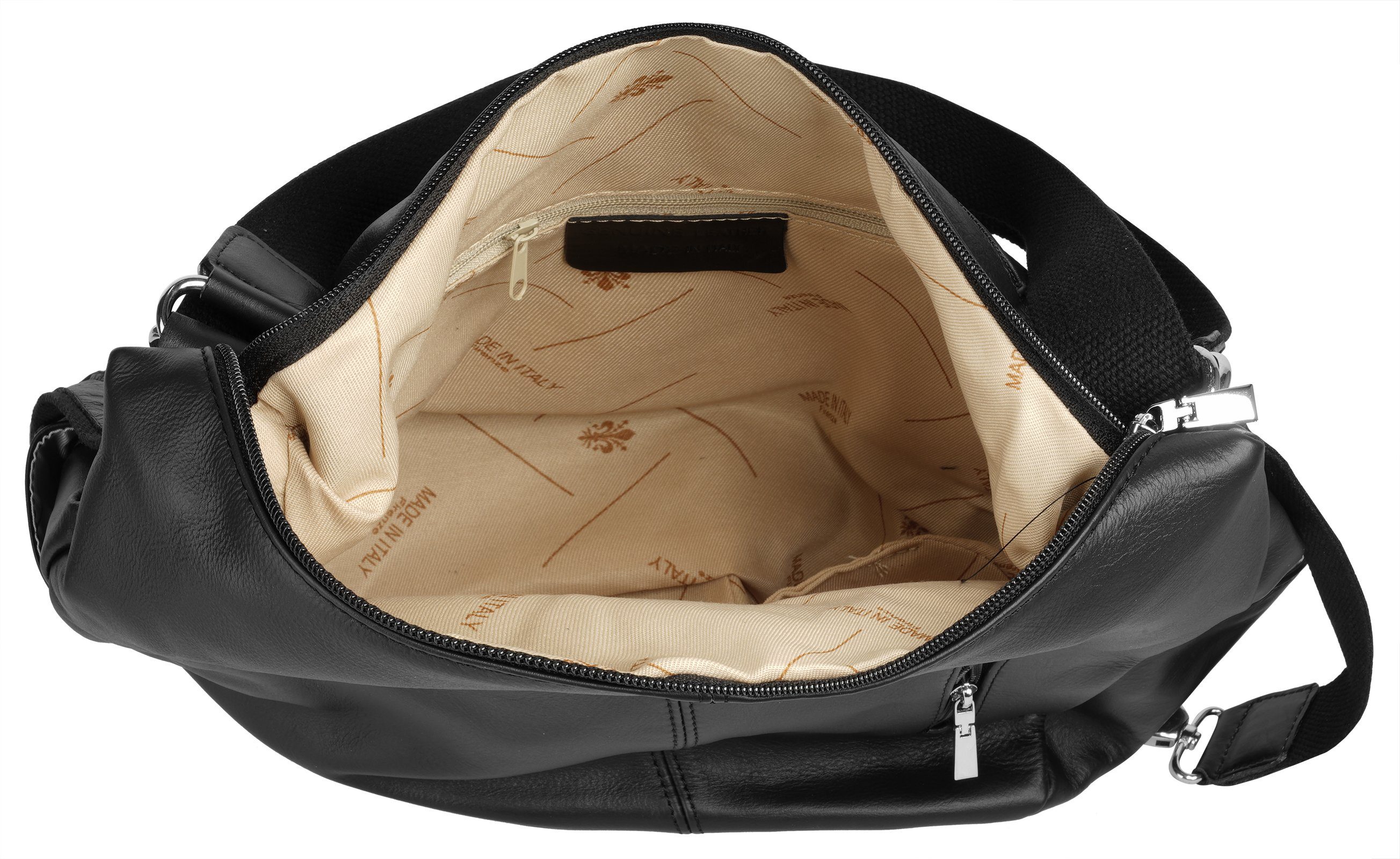 Cluty Laptoprucksack, echt Leder, Made in Italy