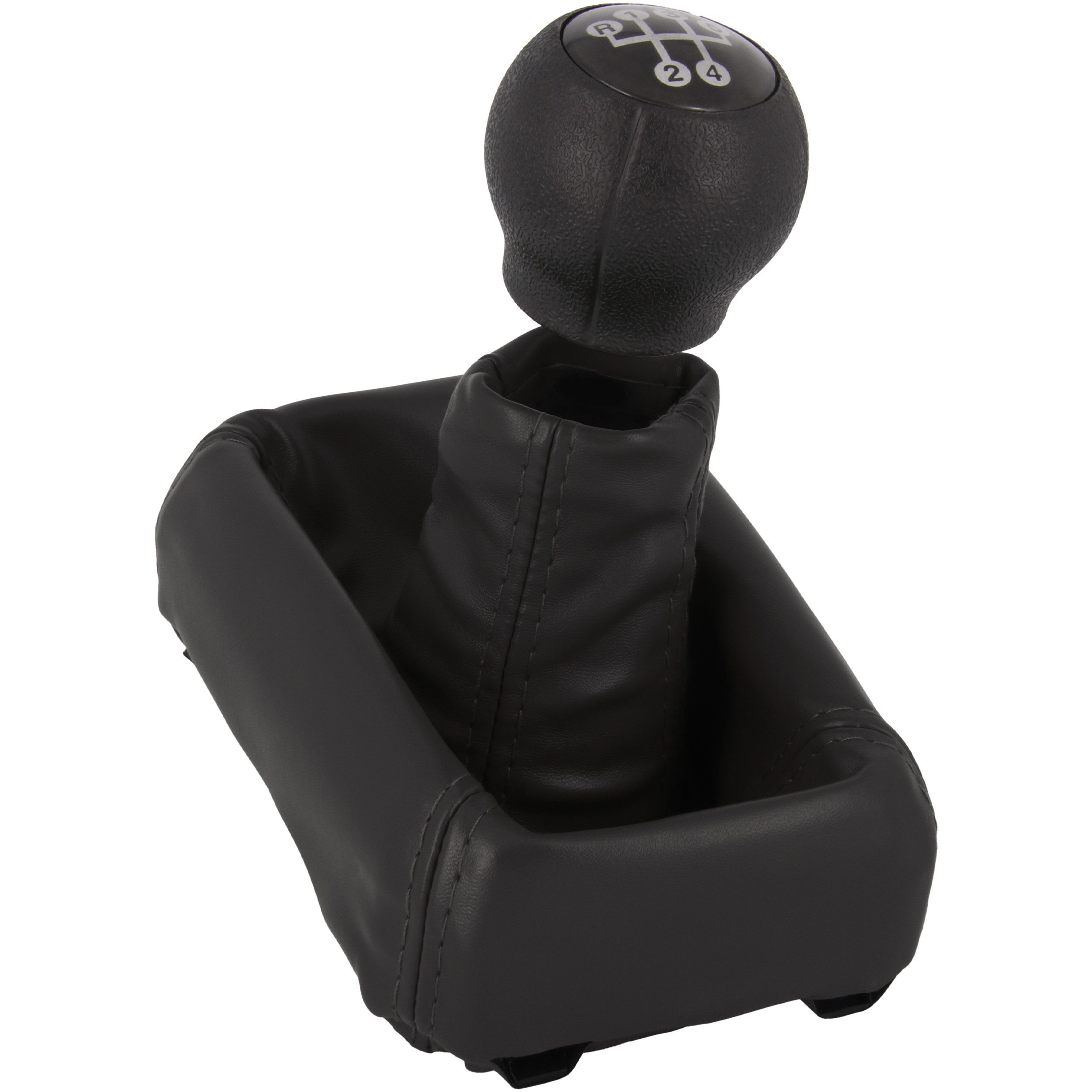 RECAMBO Schalthebel Schaltknauf, Schaltsack, Wahlhebel, Kappe für Opel Calibra, 1989-1997, Plug & Play, Auto Schalthebel Schaltmanschette, mit Rahmen, schwarz