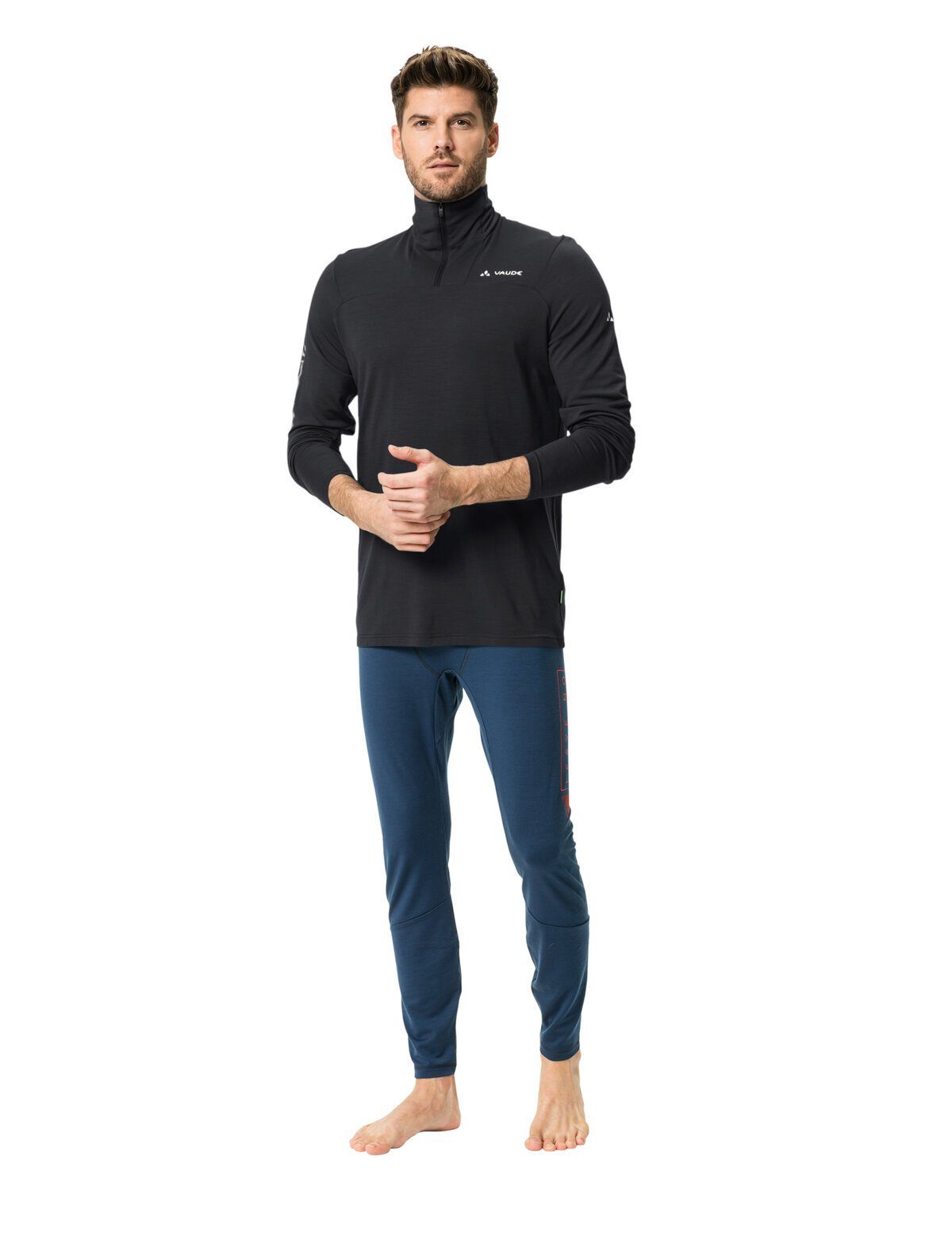 VAUDE T-Shirt Men's Monviso Wool Halfzip (1-tlg) LS black T-Shirt uni