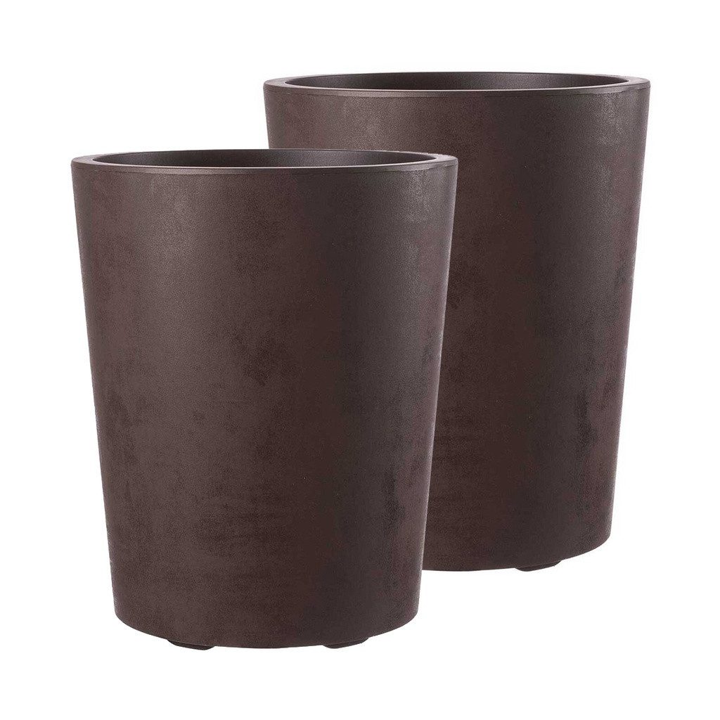 Kreher Pflanzkübel 'Millennium' aus Kunststoff 48 Liter, 2 Stück (Farbe wählbar)