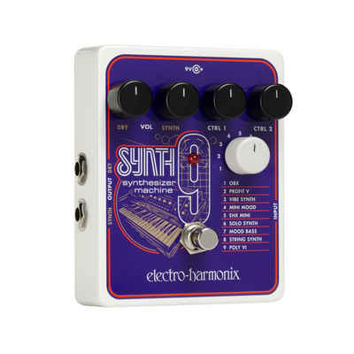 Electro Harmonix Musikinstrumentenpedal, SYNTH9 Synthesizer Machine - Modulations Effektgerät für Gitarren