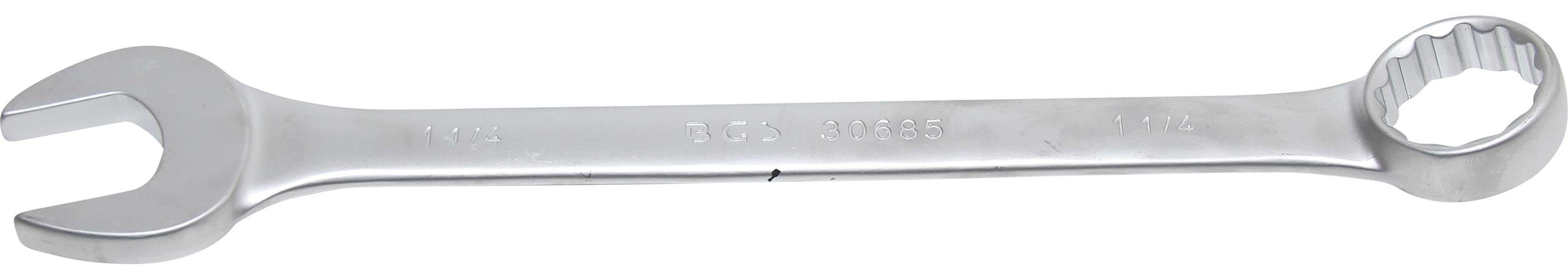 BGS technic Maulschlüssel Maul-Ringschlüssel, SAE, SW 1.1/4"