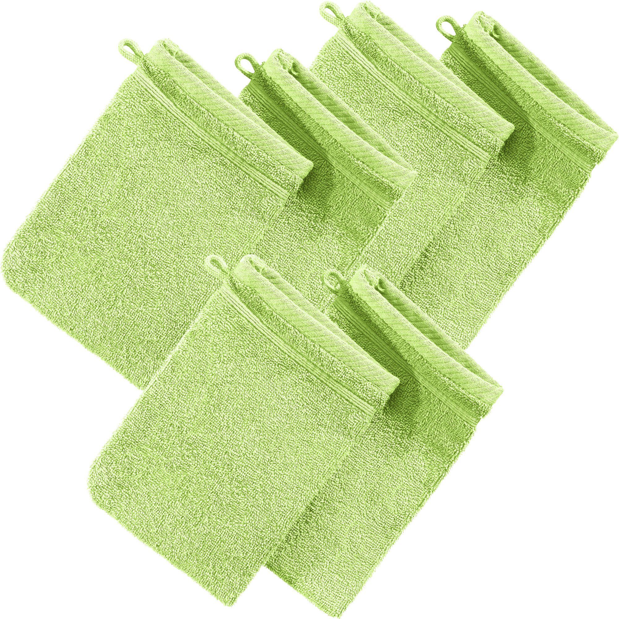 Erwin Müller Waschhandschuh Waschhandschuh "Heidelberg" 6er-Pack, Frottier, Walk-Frottier Uni