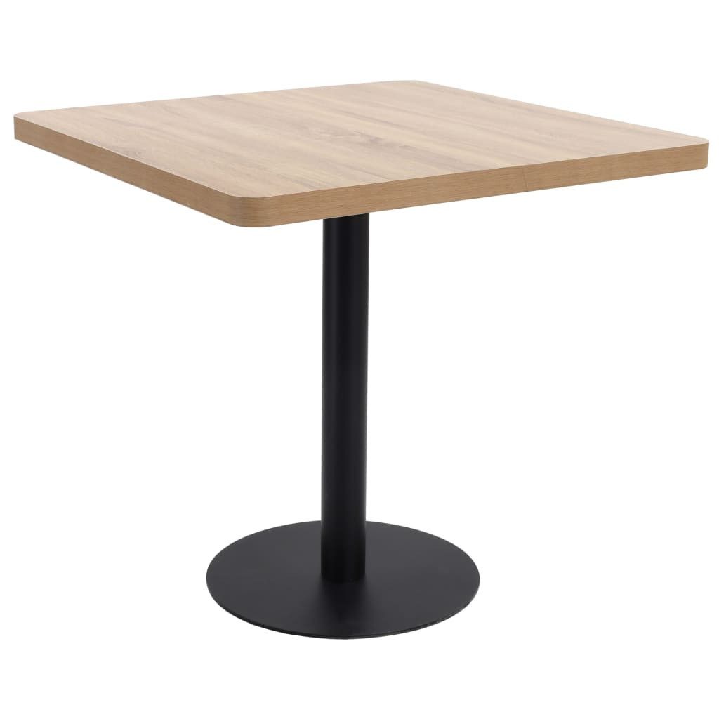 vidaXL Esstisch Bistrotisch Hellbraun 80x80 cm MDF (1-St)