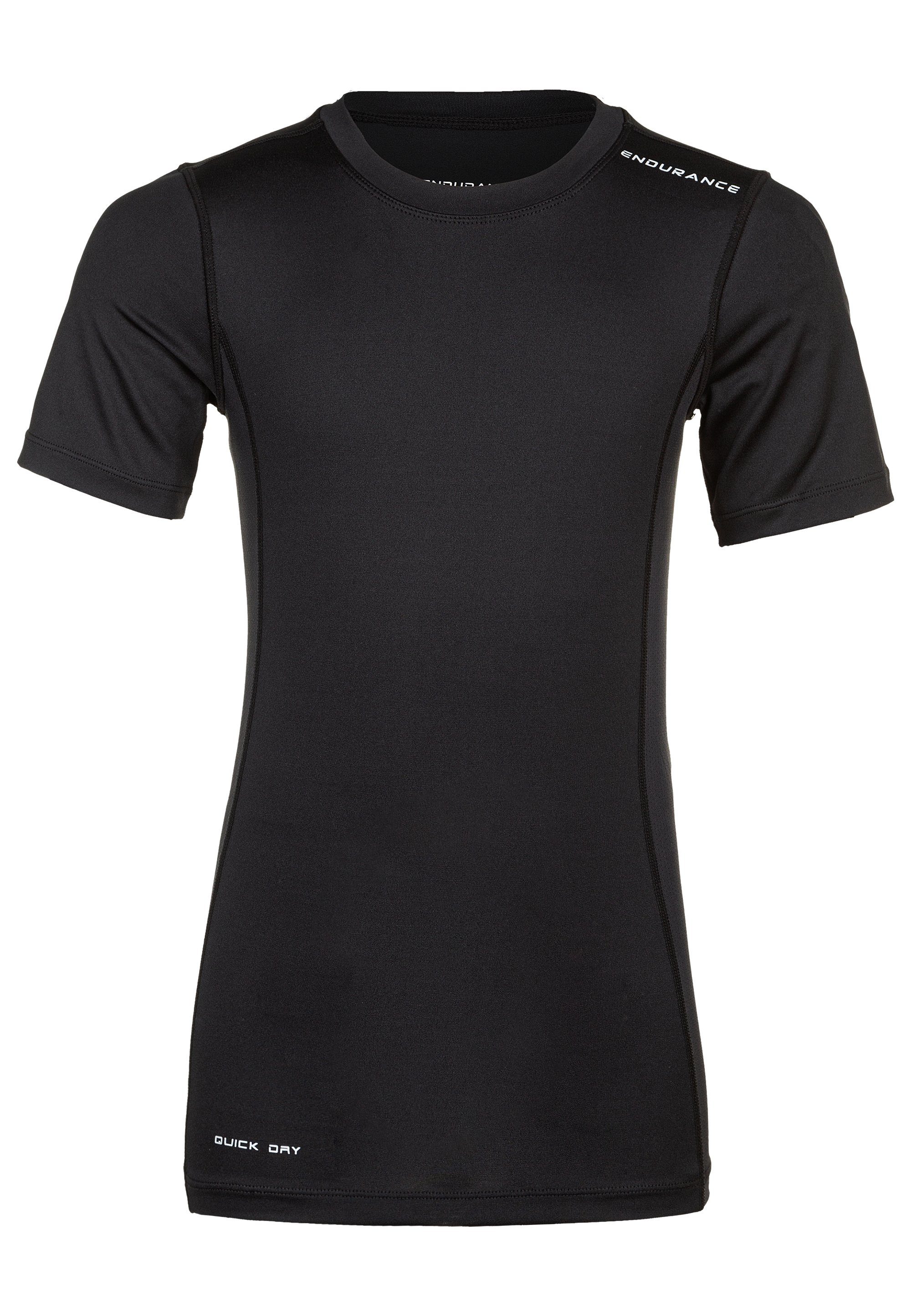 Power innovativer ENDURANCE DRY-Technologie Funktionsshirt schwarz QUICK mit