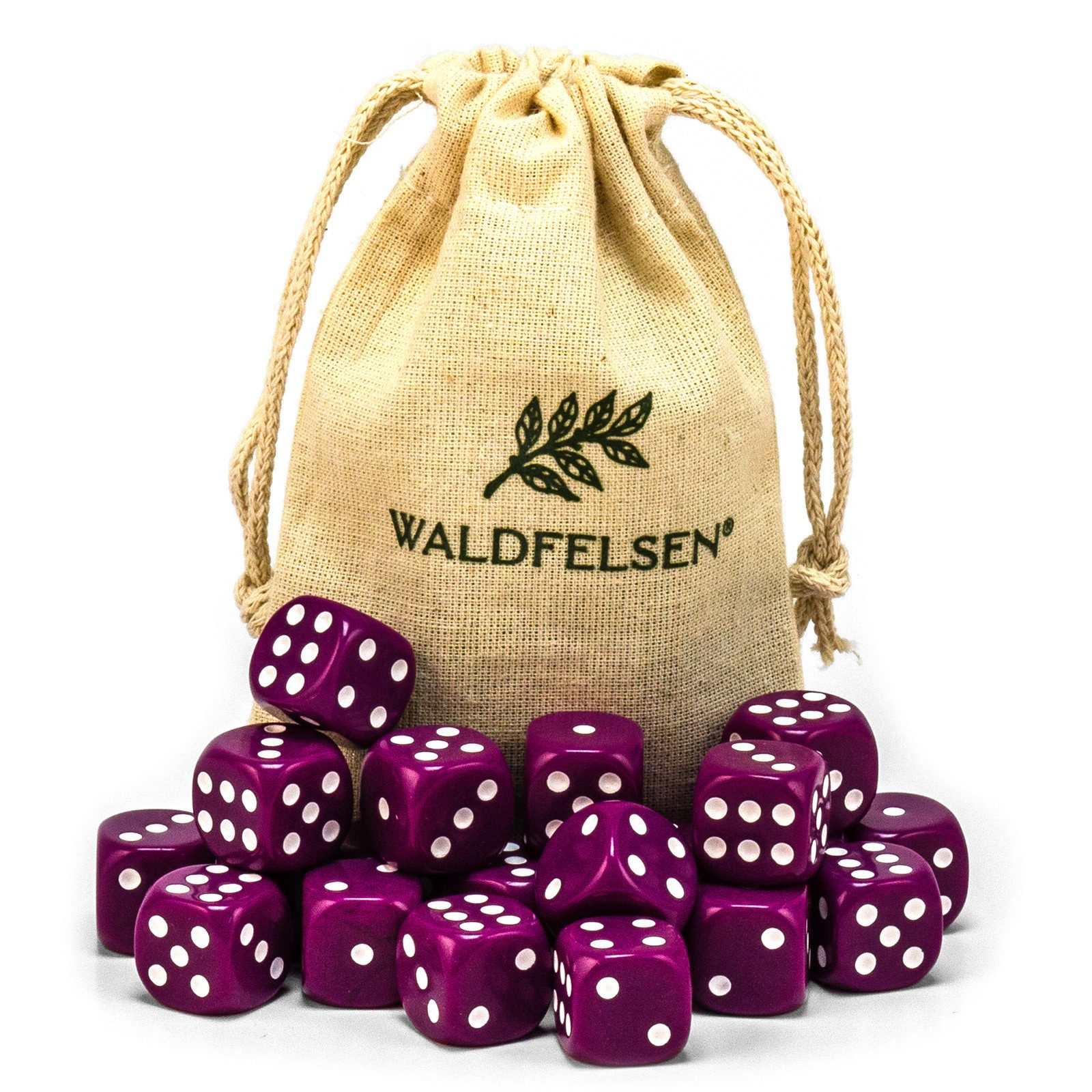 Waldfelsen Spiel – 2-50 Stk Standard Spielwürfel 16 mm Acrylwürfel Würfel bunt, Spielmaterial, Verschiedene Farben