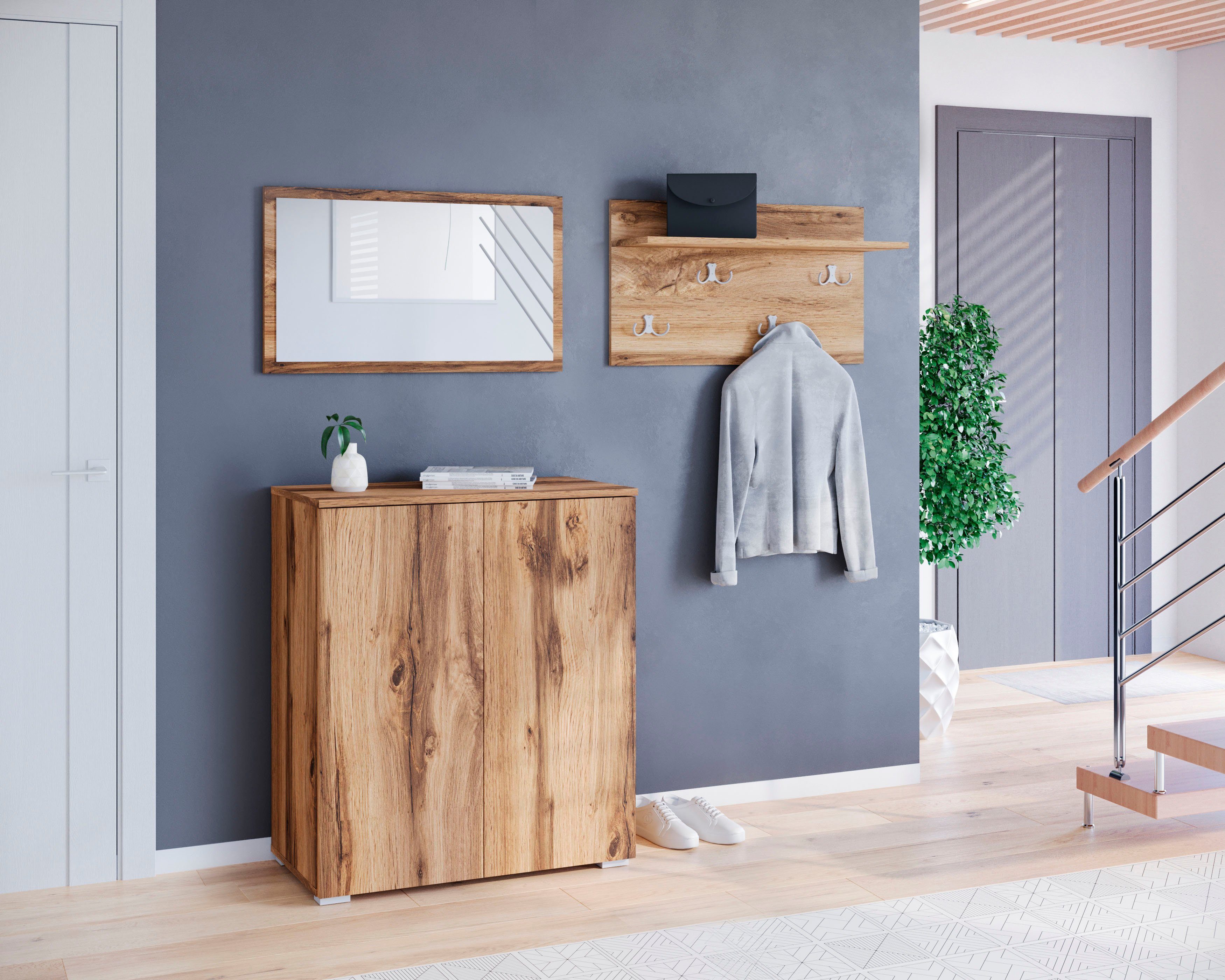 INOSIGN Garderoben-Set PARIS/ TOKYO, (Komplett-Set, 3-St), Kompaktgarderobe günstig online kaufen