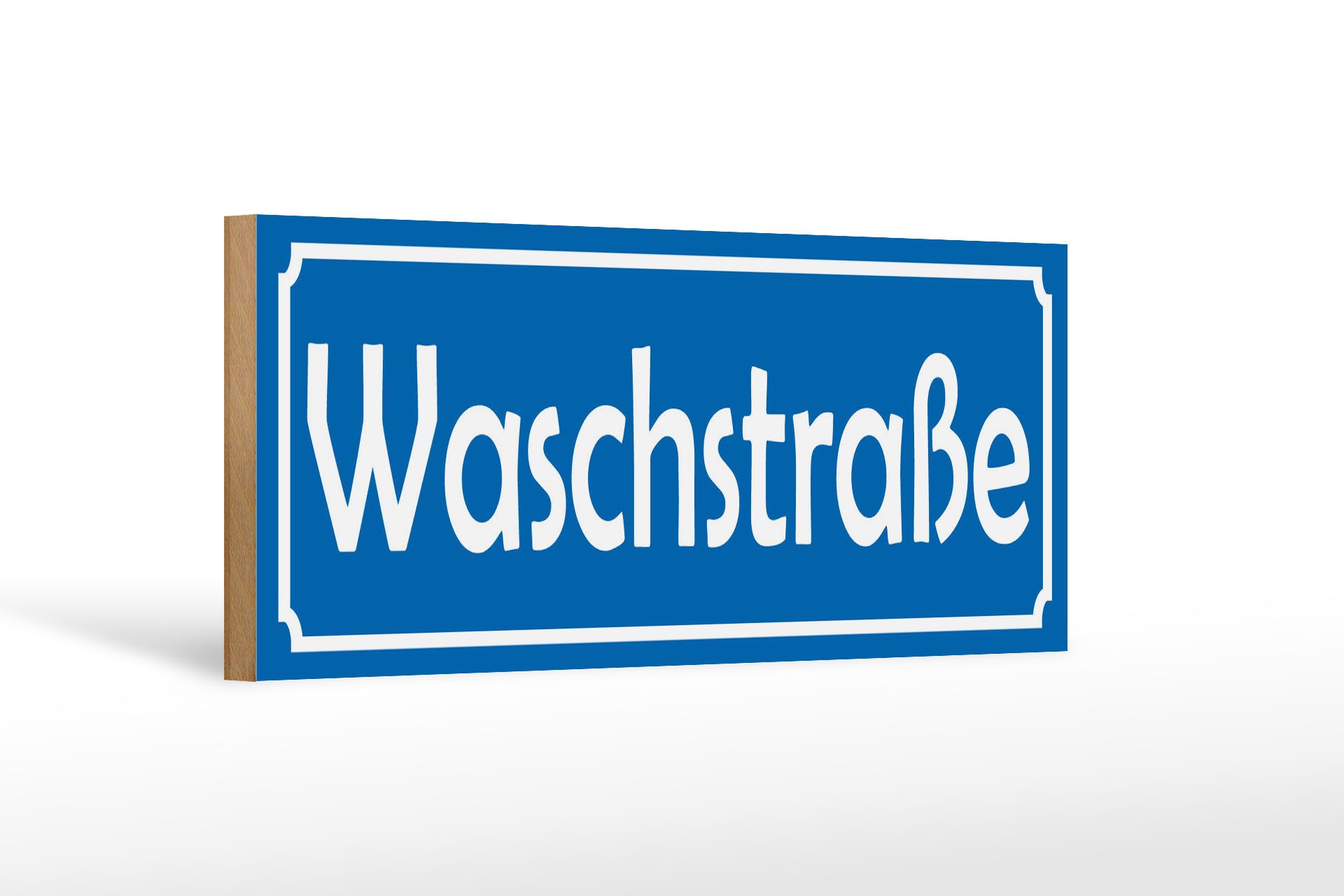 Holzbild Spruch 27x10 cm Waschstraße