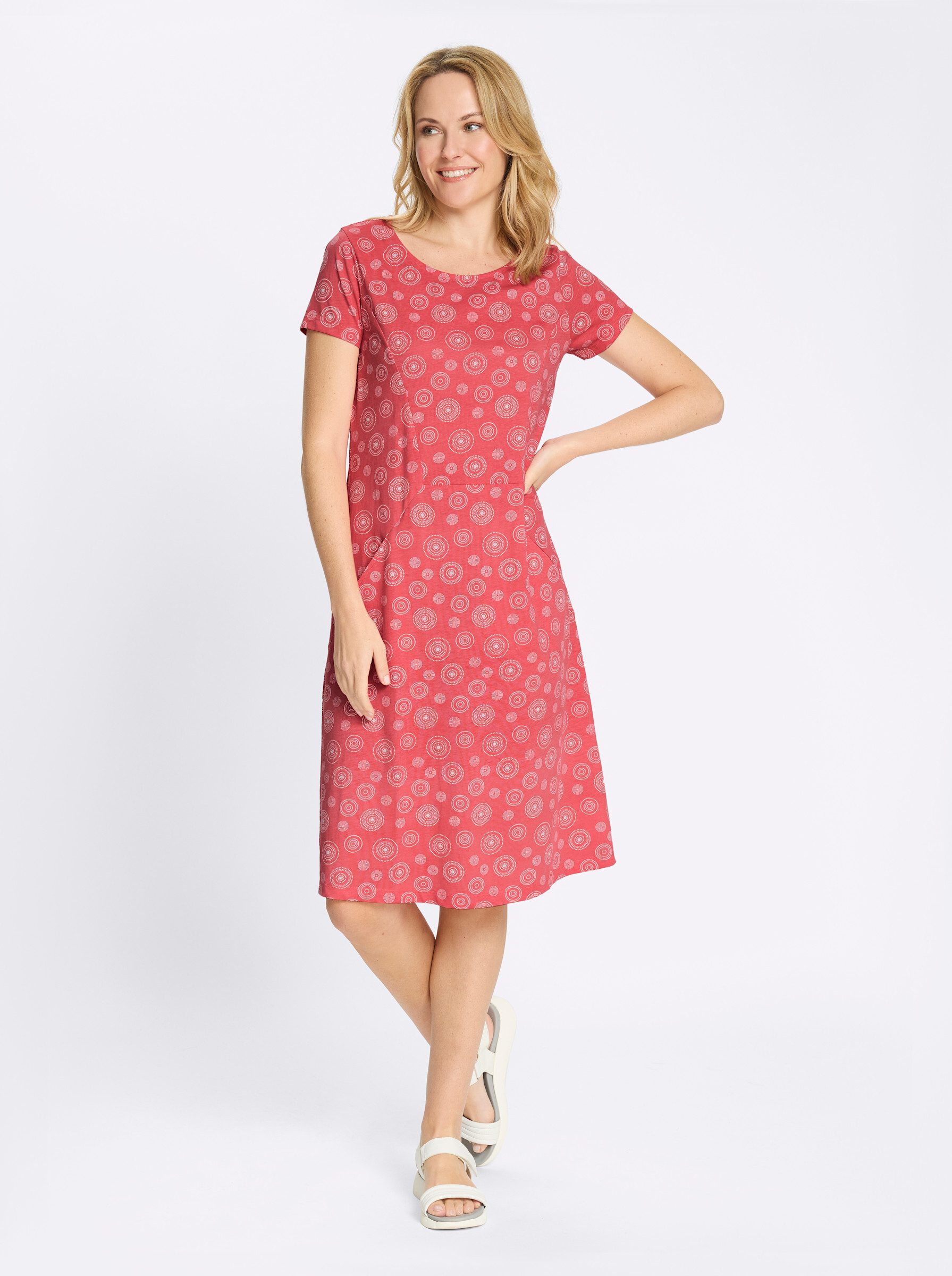 Jerseykleid Jersey-Kleid Kurzarm