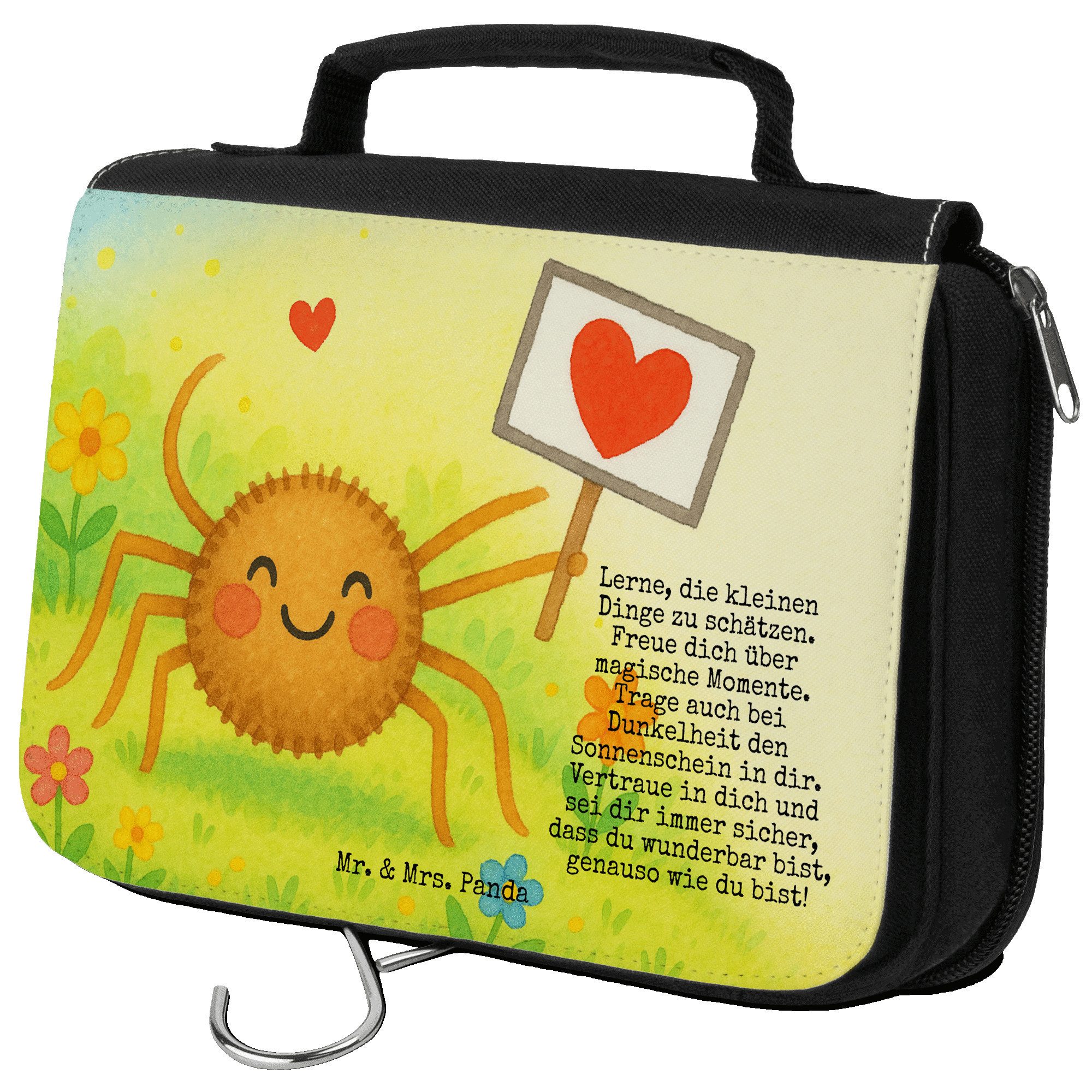 Kulturbeutel Spinne Agathe Motivation Design, Make-Up Tasche, Weiß, Kosmetiktasche