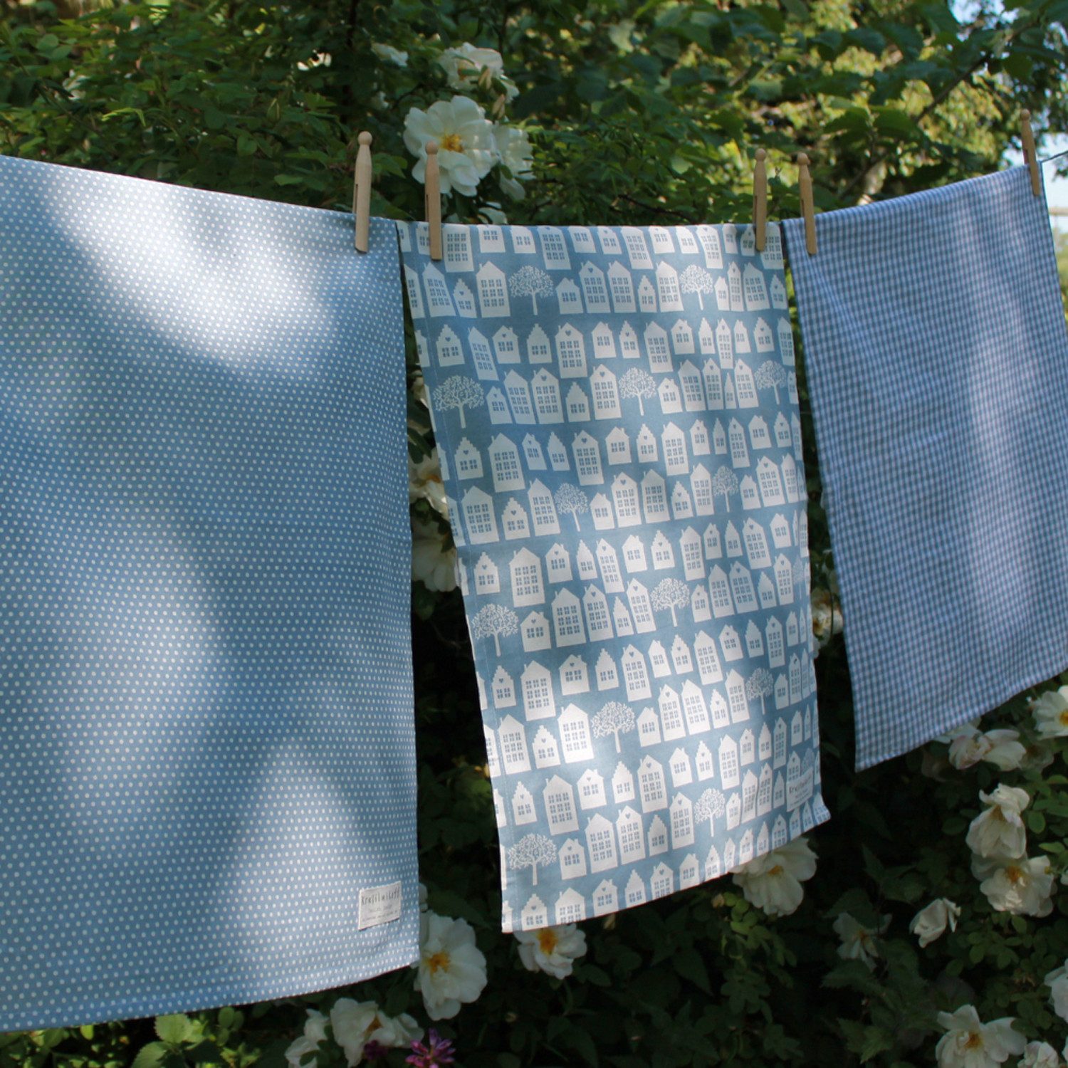 Krasilnikoff Geschirrtuch Town Houses, (2-tlg., 2-teilig), Geschirrtücher c günstig online kaufen