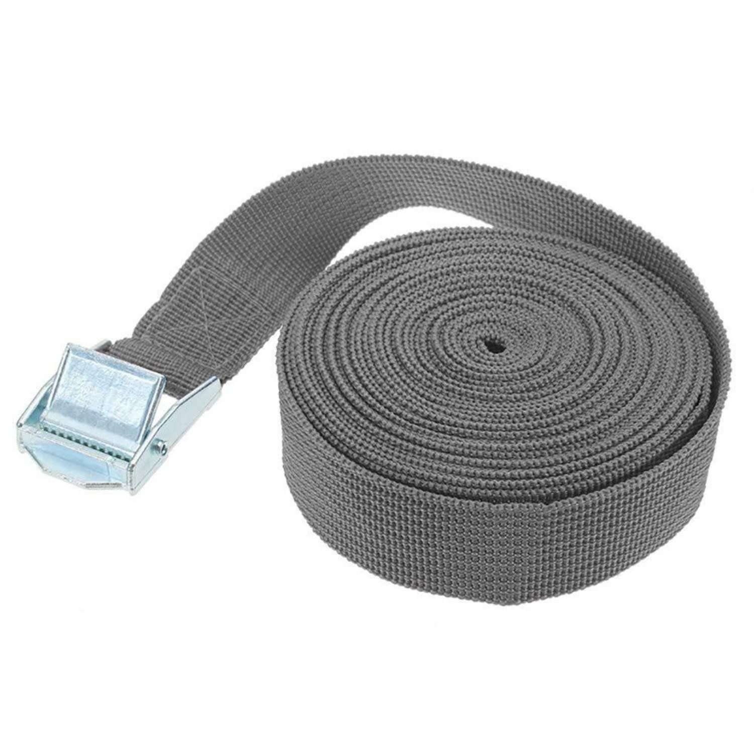 LuxusKollektion Spanngurt Zurrgurt Cam Buckle 25mm Grau