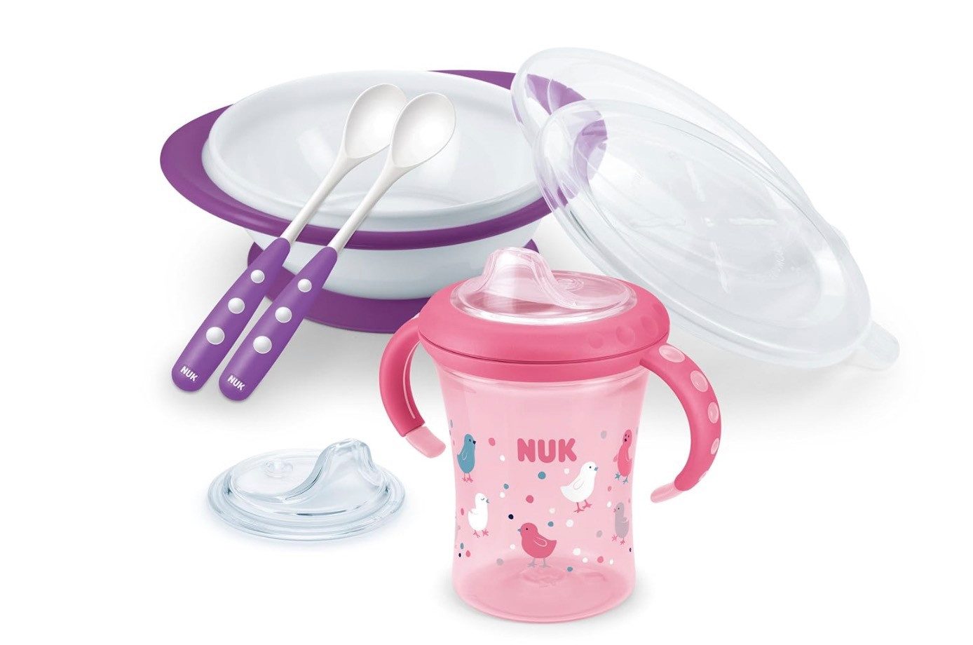 Kinderbesteck NUK Esslern-Set Löffeln Teller Trinklernbecher 6+
