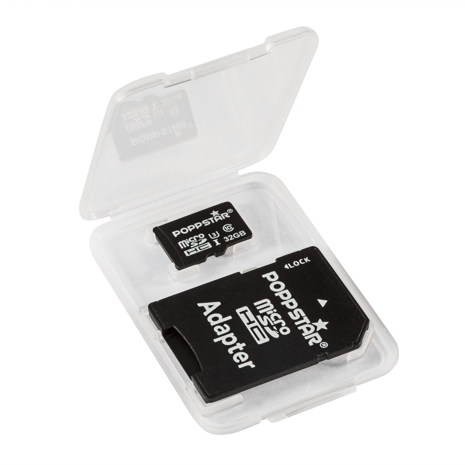 Poppstar Speicherkartenhüllen Aufbewahrungsbox für SD MMC Micro SD-Karte (1 Stück, Modell 2017)