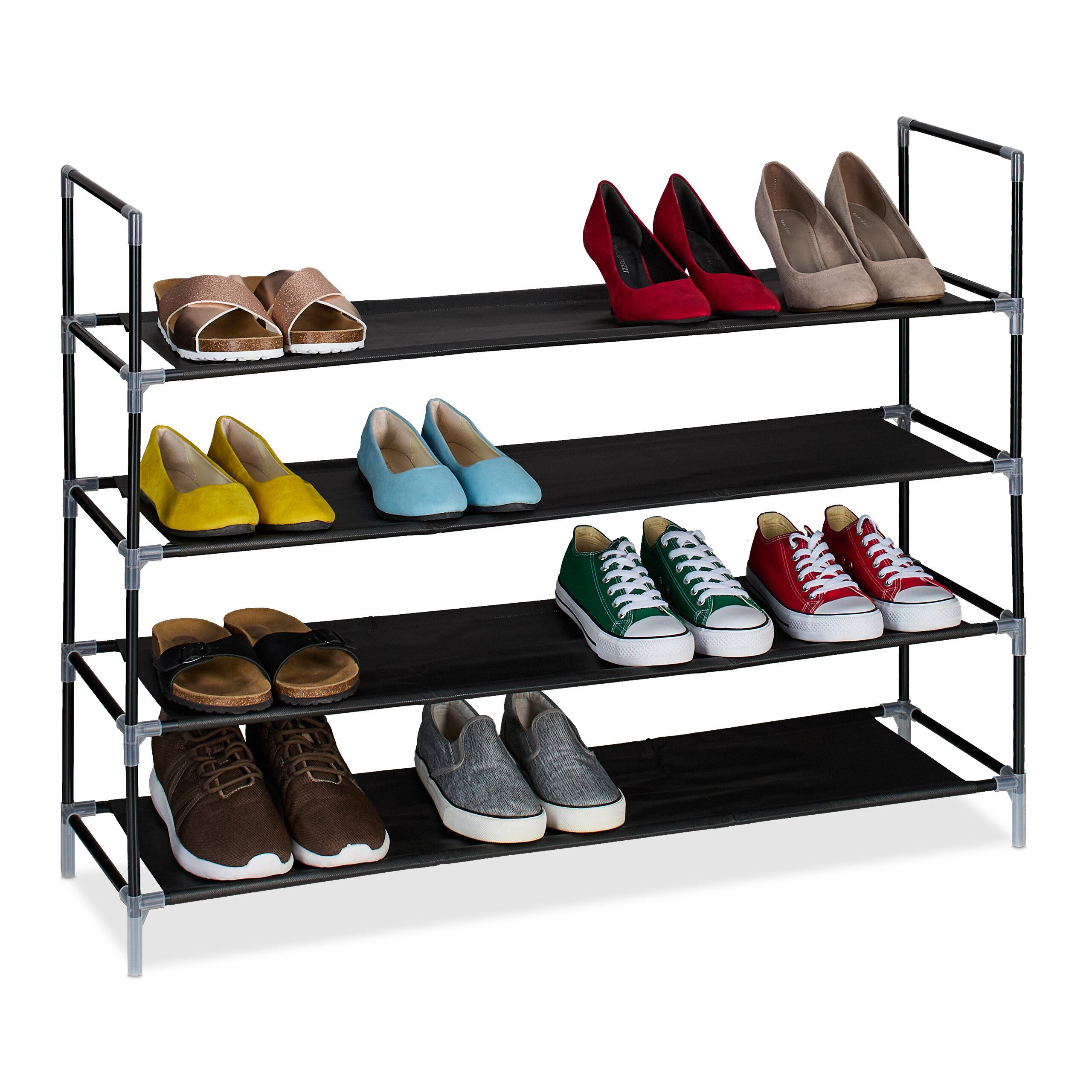 relaxdays Schuhregal mit Stoffebenen 1 m, günstig online kaufen