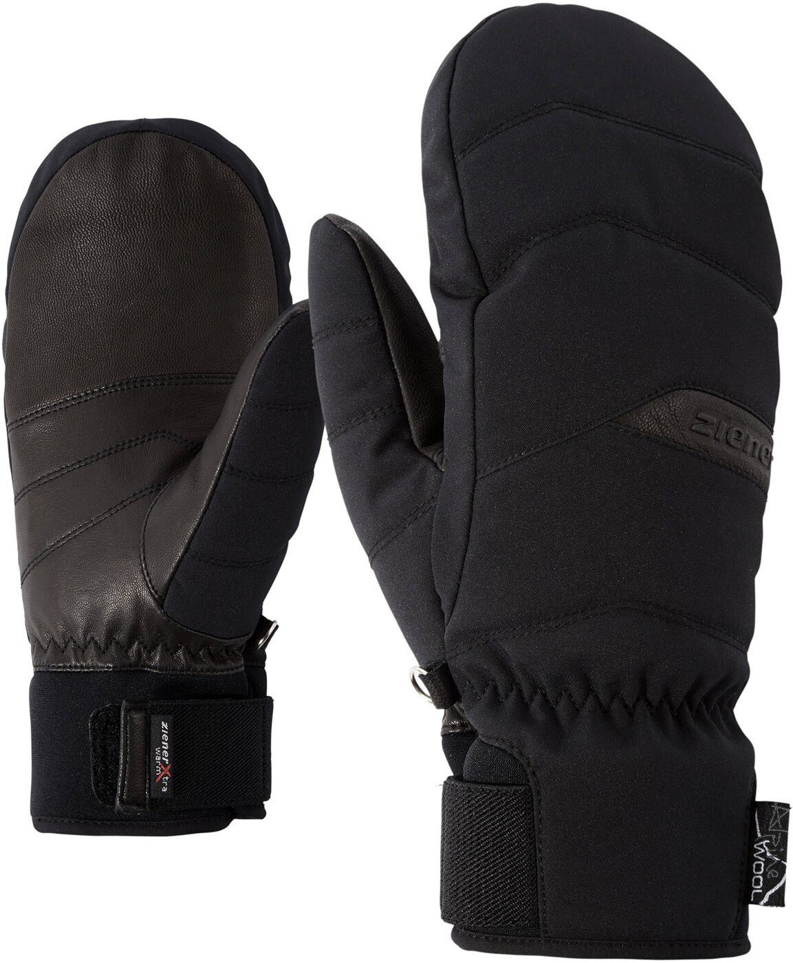 12 Skihandschuhe AS(R) Ziener black lady AW KOMILLA MITTEN glove