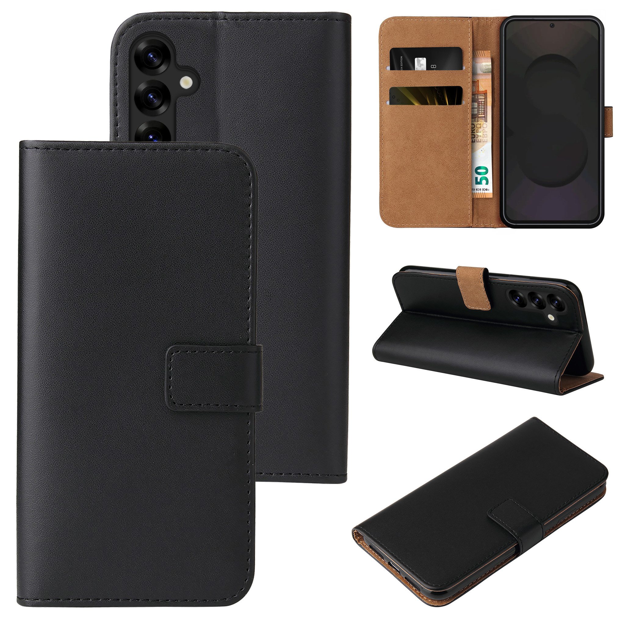 Tec-Expert Handyhülle Klapp Hülle für Samsung Galaxy S25 FE 6.7 Zoll, 6.7", Flip Case für Samsung Galaxy S25 FE