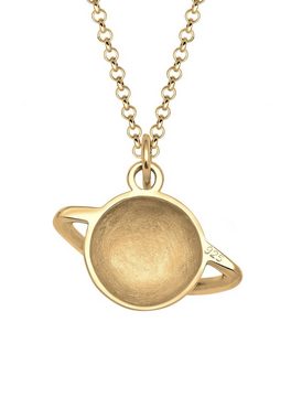 Elli Kette mit Anhänger Astro Planet Saturn Universum 925 Sterling Silber