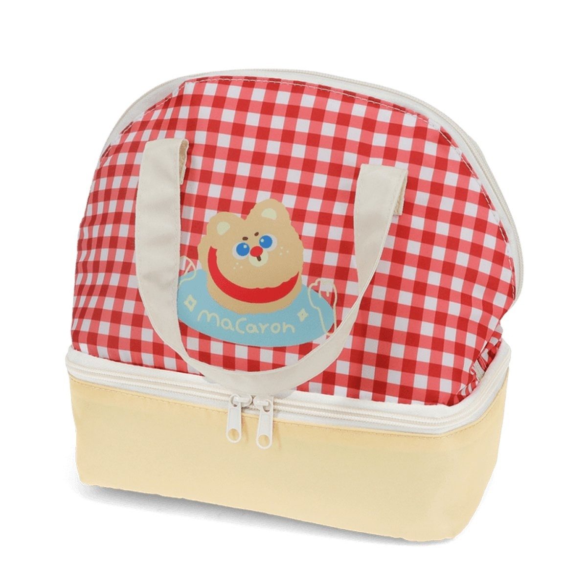 Rex London Lunchbox Kinder-Lunchtasche isolierte Tasche zwei Fächern kariert Tiermotiv
