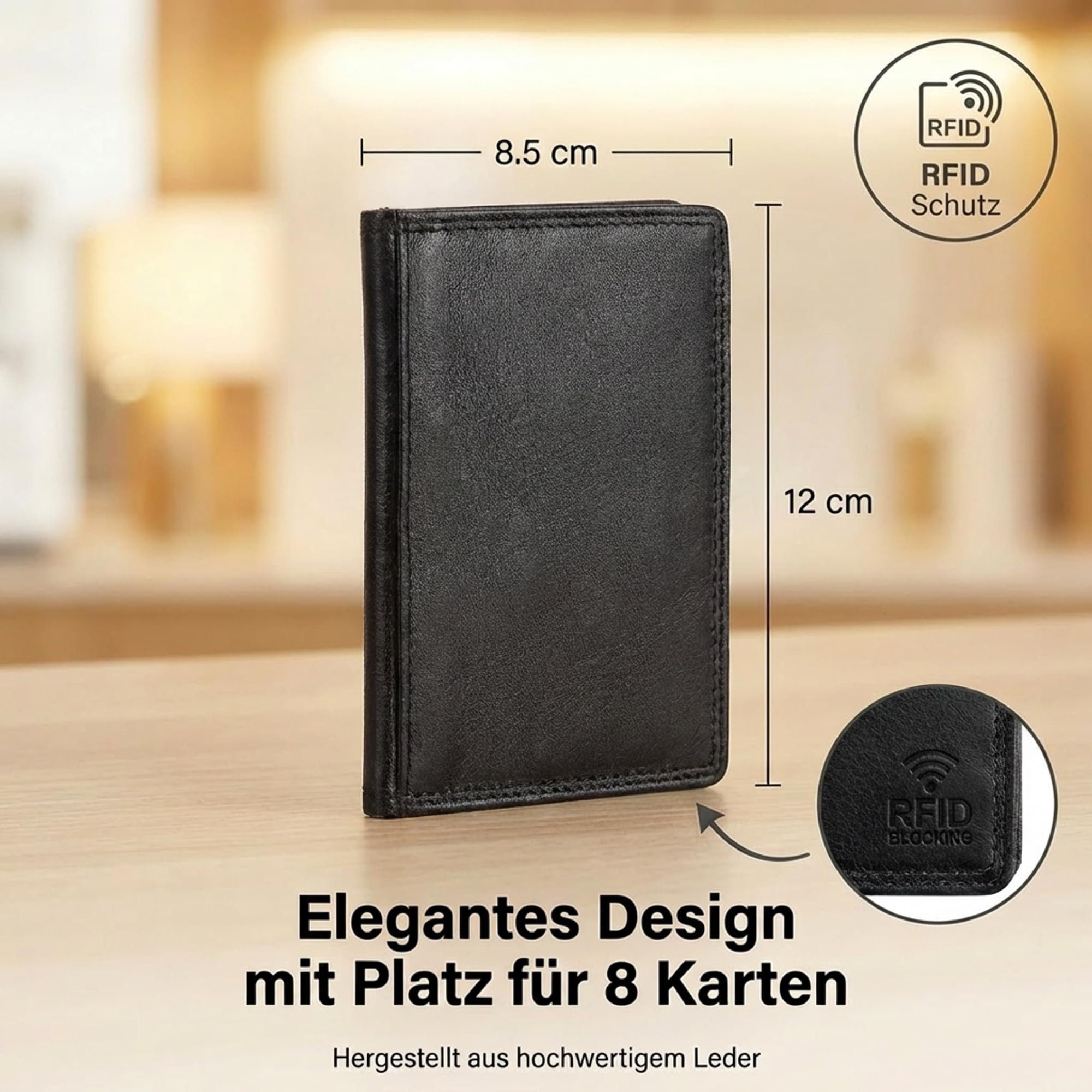 Josephine Osthoff Kartenetui EC-Karten und Ausweisetui schwarz – Bild 4 von 5