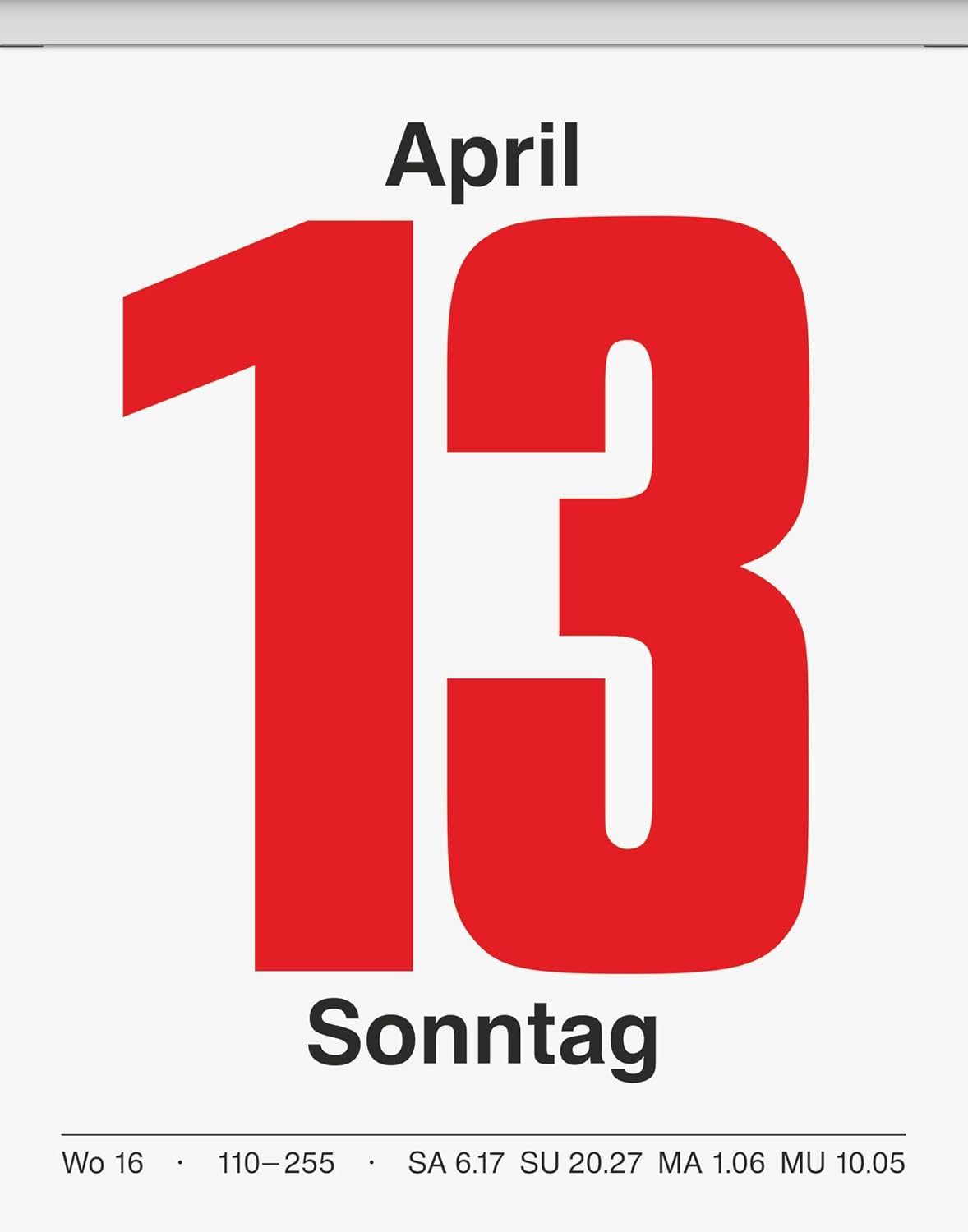 BRUNNEN Abreißkalender BRUNNEN Abreißkalender 2027 Nr. 13, 98×142 mm