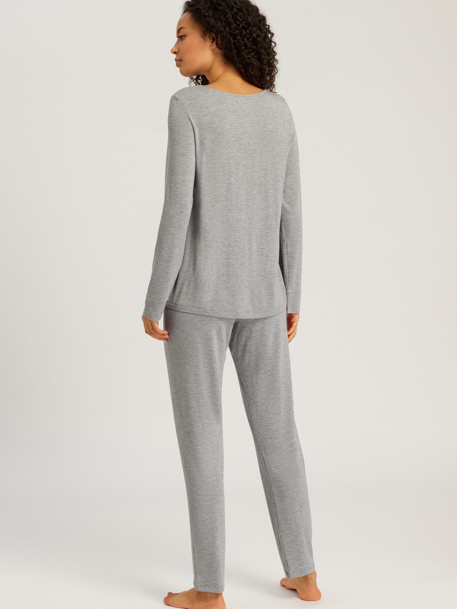 Pyjama Natural Elegance melange Hanro grey