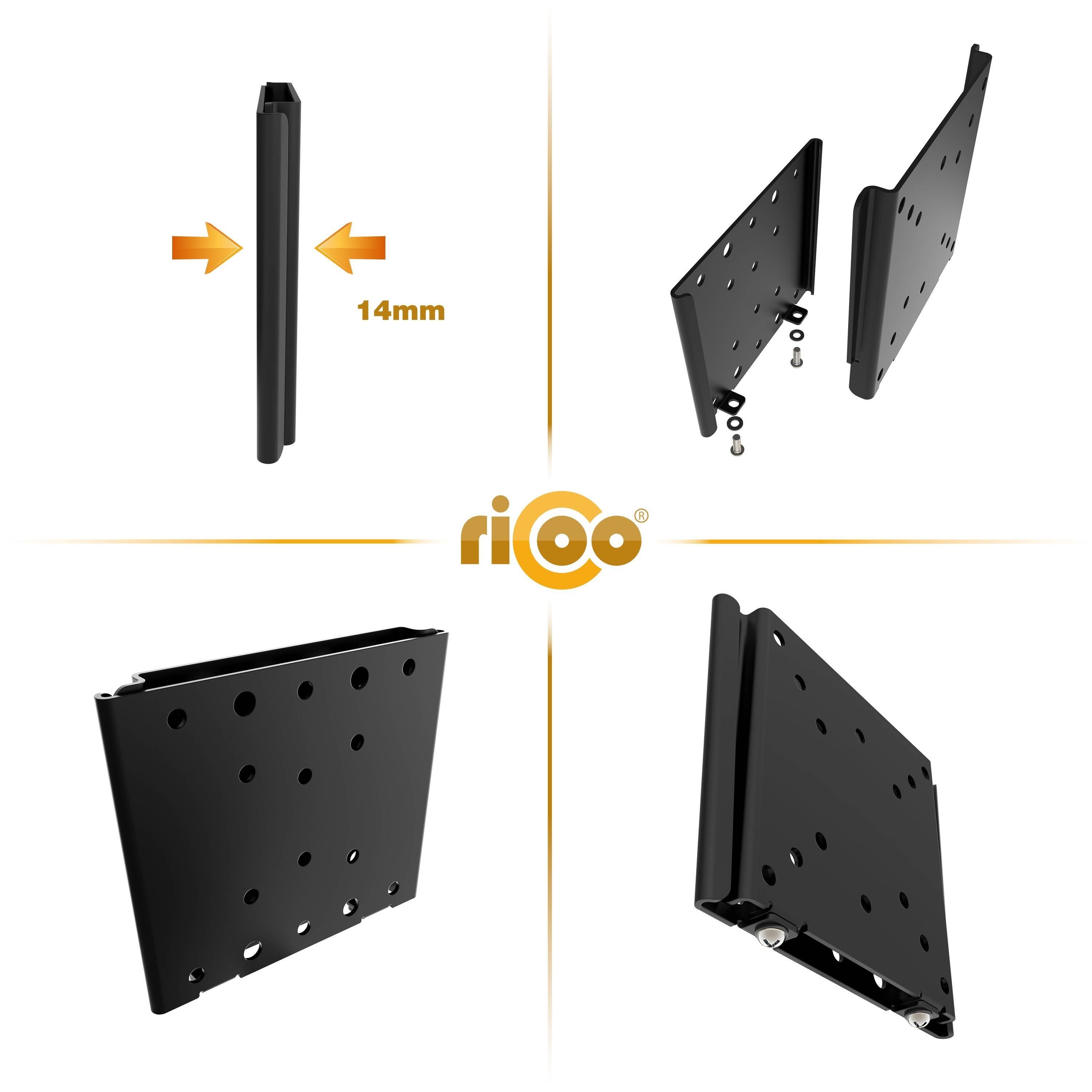RICOO F0311 TV-Wandhalterung, (bis 32 100 Wand Fernseher VESA Zoll, flach x universal curved 100) Monitor Halterung