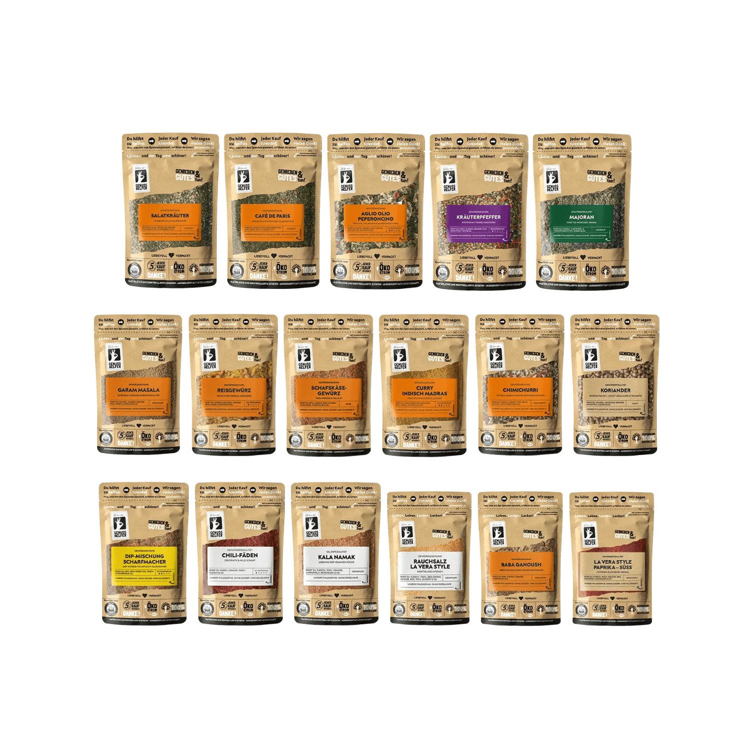 Bremer Gewürzhandel Gewürz Genuss-Set - Veggie-Box Deluxe, 18 Tlg., 1575 g