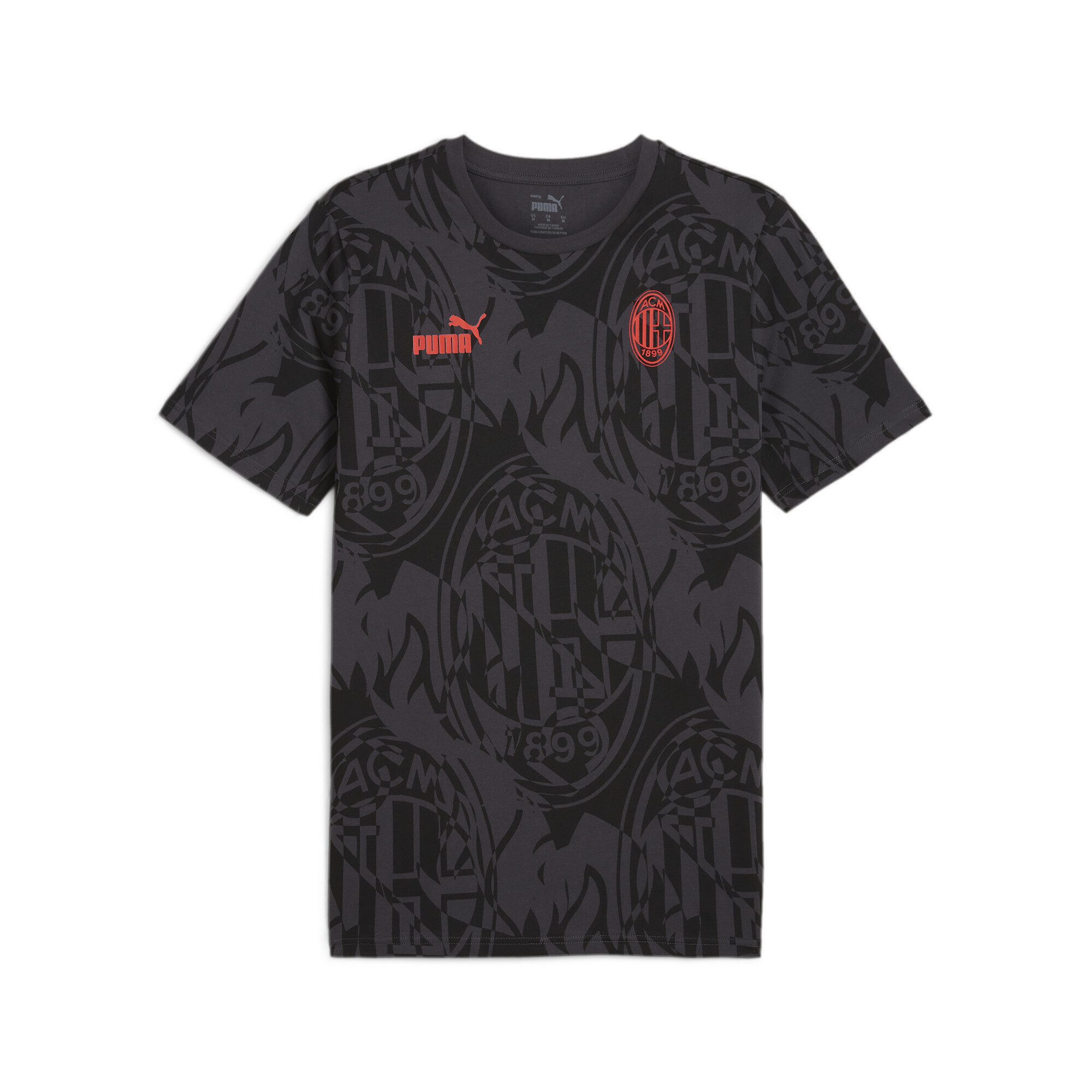 PUMA T-Shirt AC Milan ftblCULTURE T-Shirt mit Allover-Print Herren