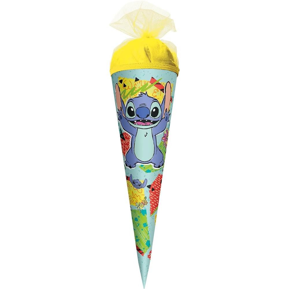 Roth Schultüte Disney Stitch, 22 cm, rund, Tüllverschluss