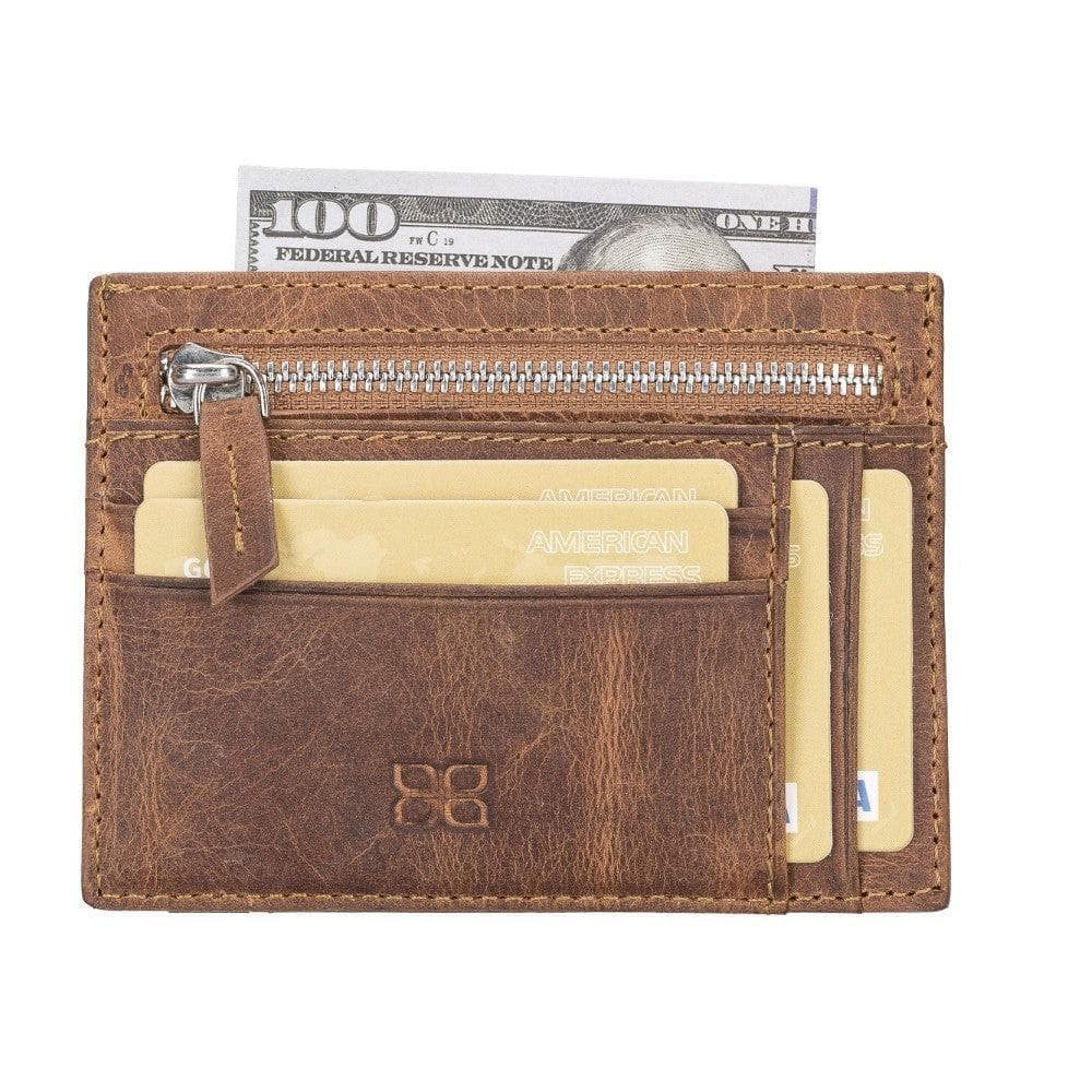 Renna Leather Brieftasche Kartenetui mit Münzfach