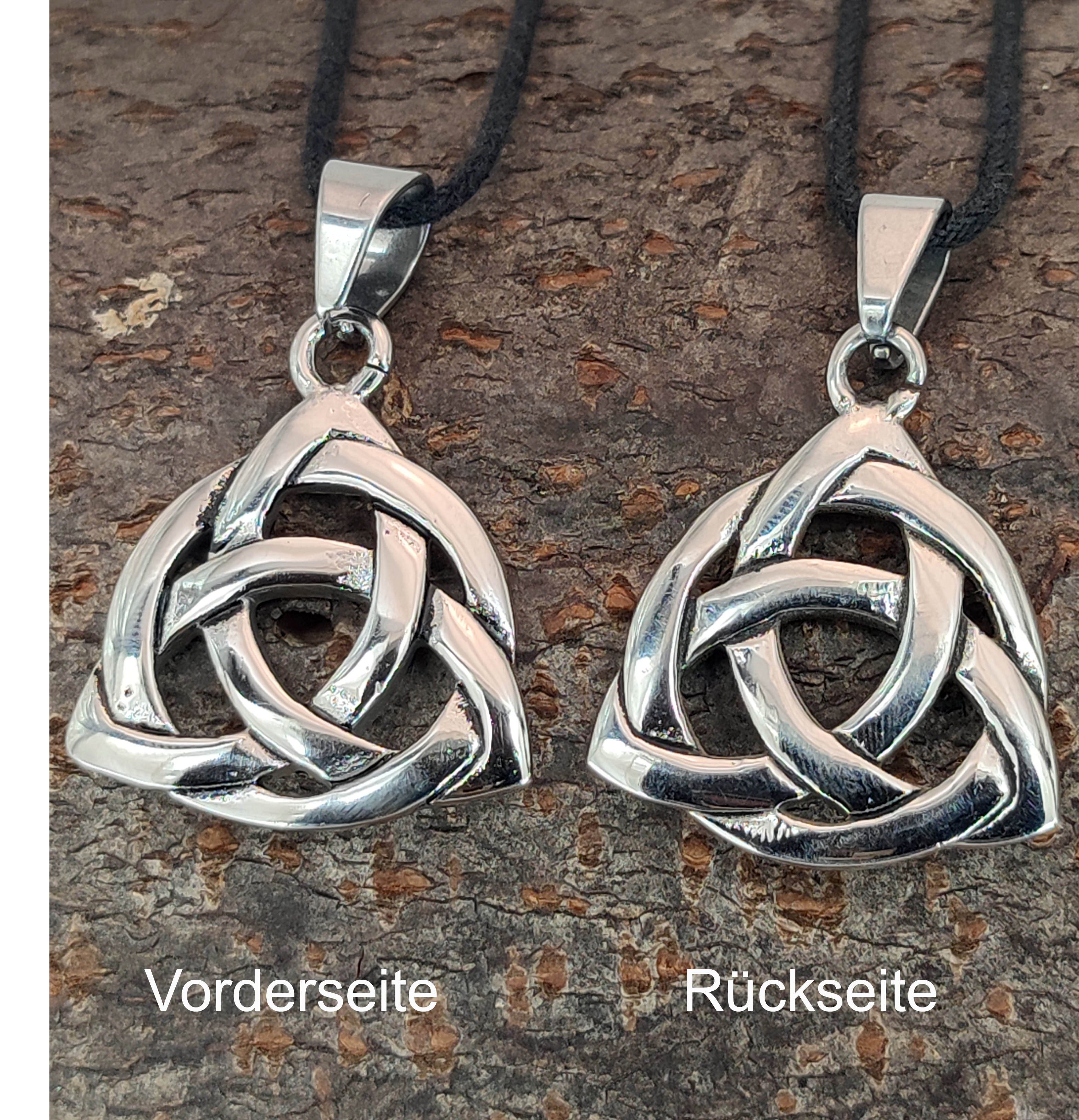 Knoten Anhänger of Celtic Keltisch Edelstahl Kiss Kelten Kettenanhänger Leather Keltischerknoten