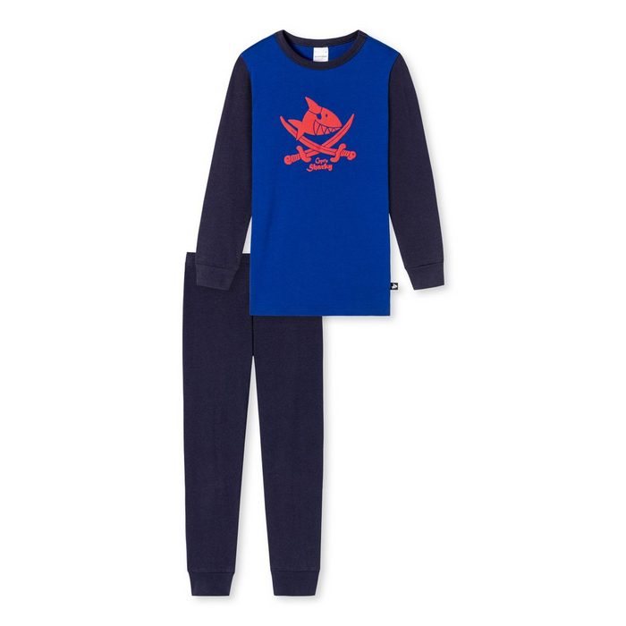 Schiesser Pyjama Capt´n Sharky Organic Cotton (Set 2 tlg) Schlafanzug Langarm - Baumwolle -