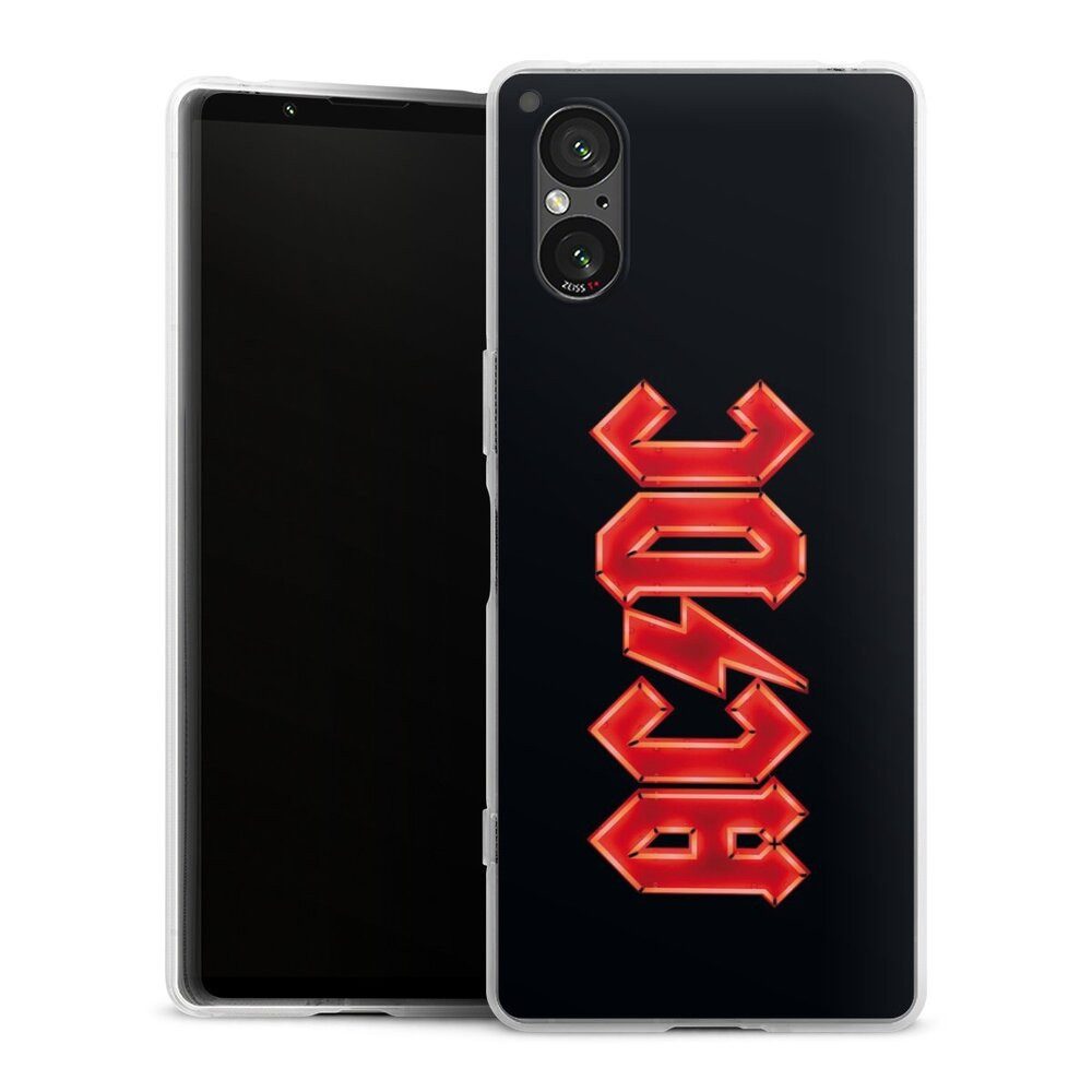 DeinDesign Handyhülle ACDC Logo Offizielles Lizenzprodukt ACDC Logo Large, Sony Xperia 5 V Silikon Hülle Bumper Case Handy Schutzhülle
