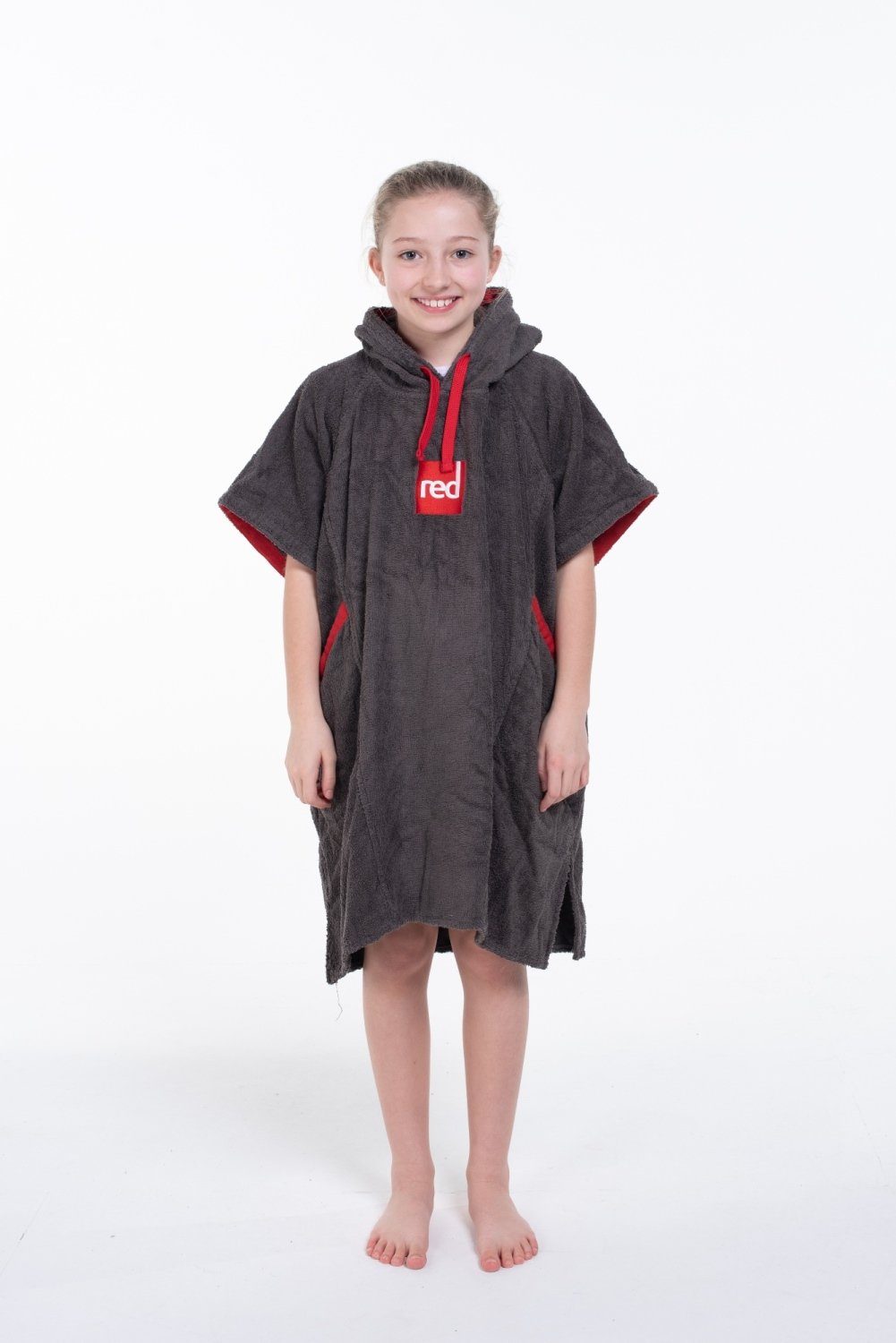 Paddle Poncho Luxury Towelling Co Paddle Original Red Robe Change Badeponcho Red Grey