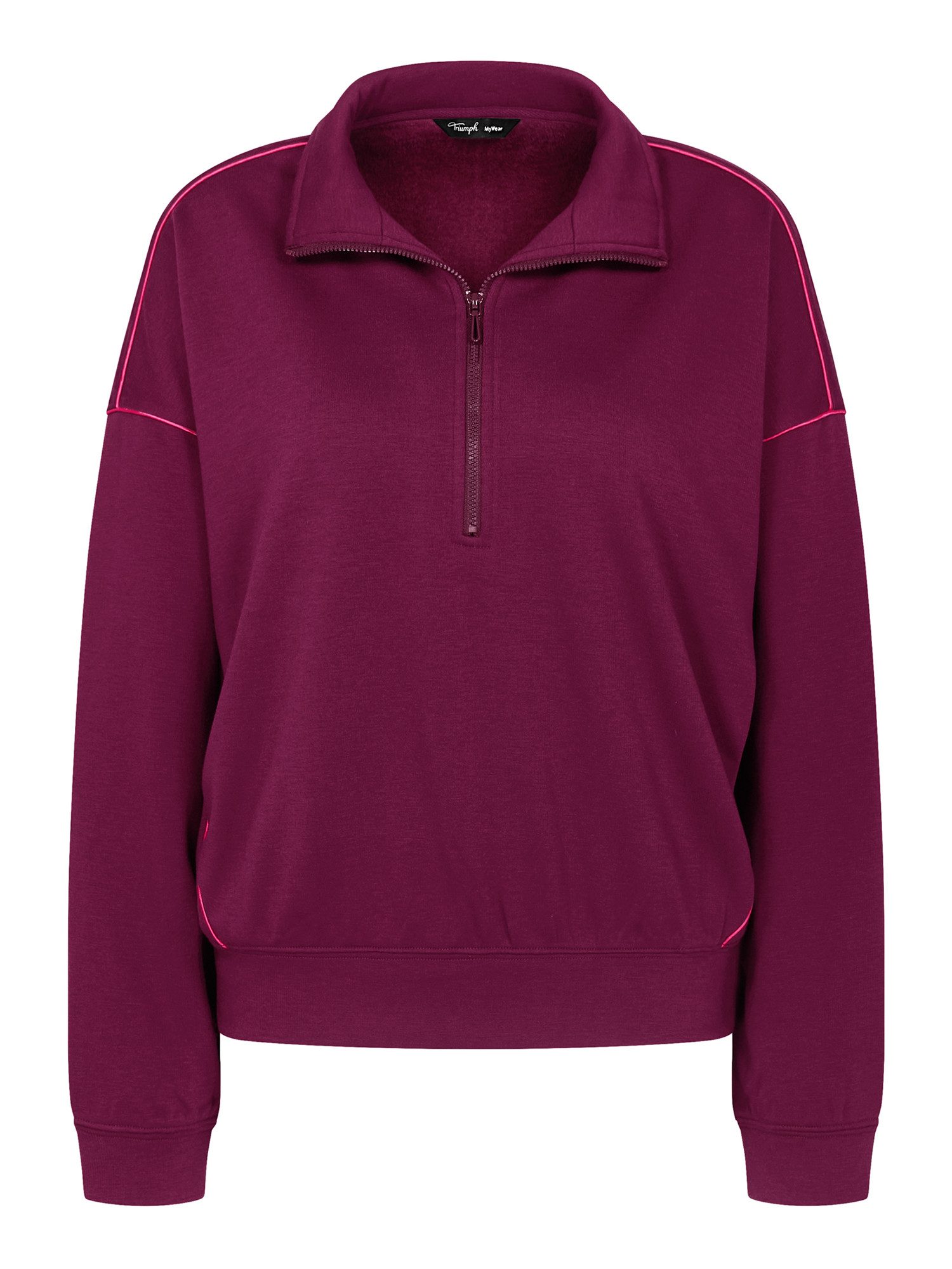 Triumph Sweatshirt MyWear Lounge Sweater weiches Innenmaterial - Stehkragen - Reißverschluss