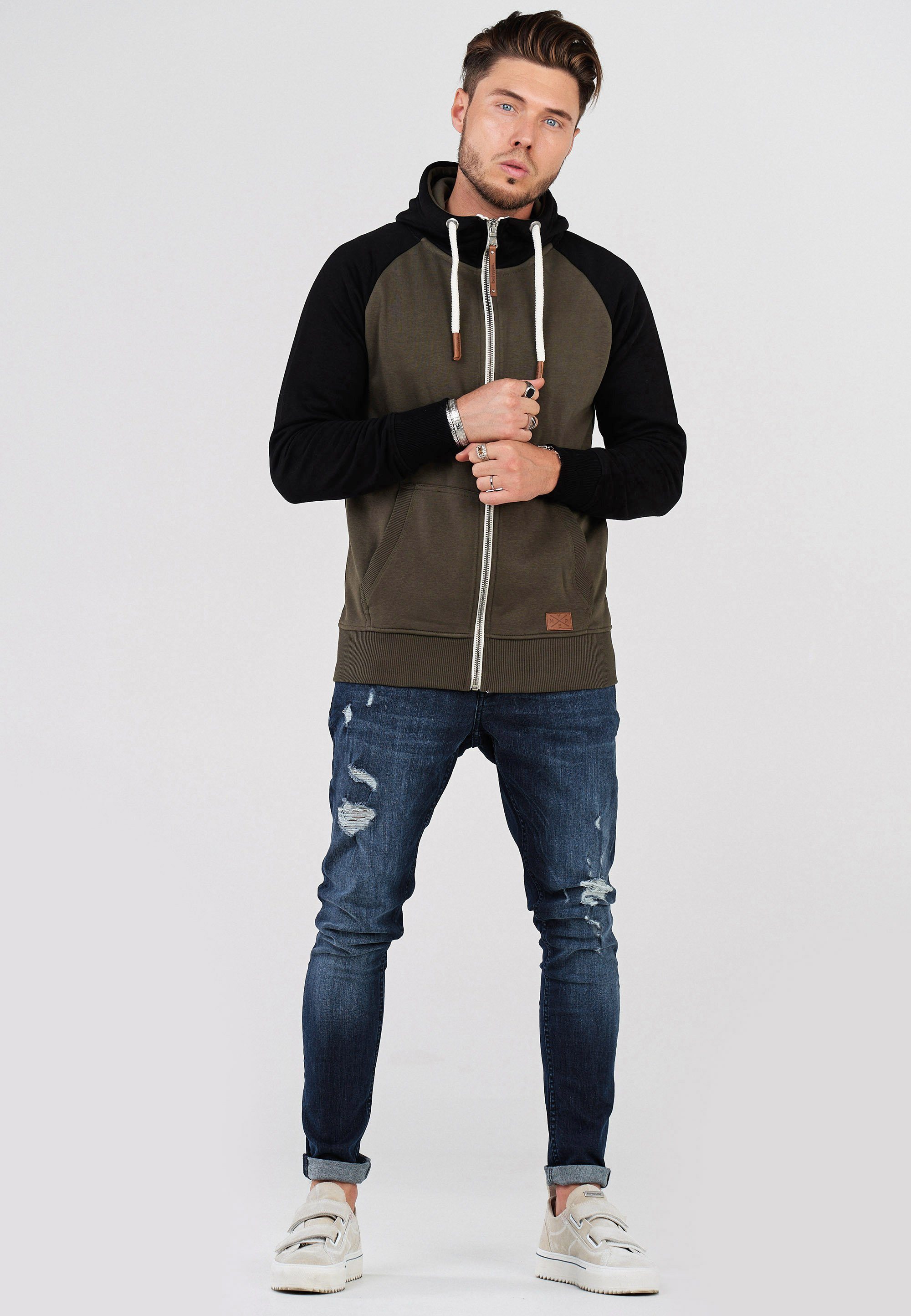 behype Sweatjacke "HENRAY", mit erhöhtem Kragen günstig online kaufen
