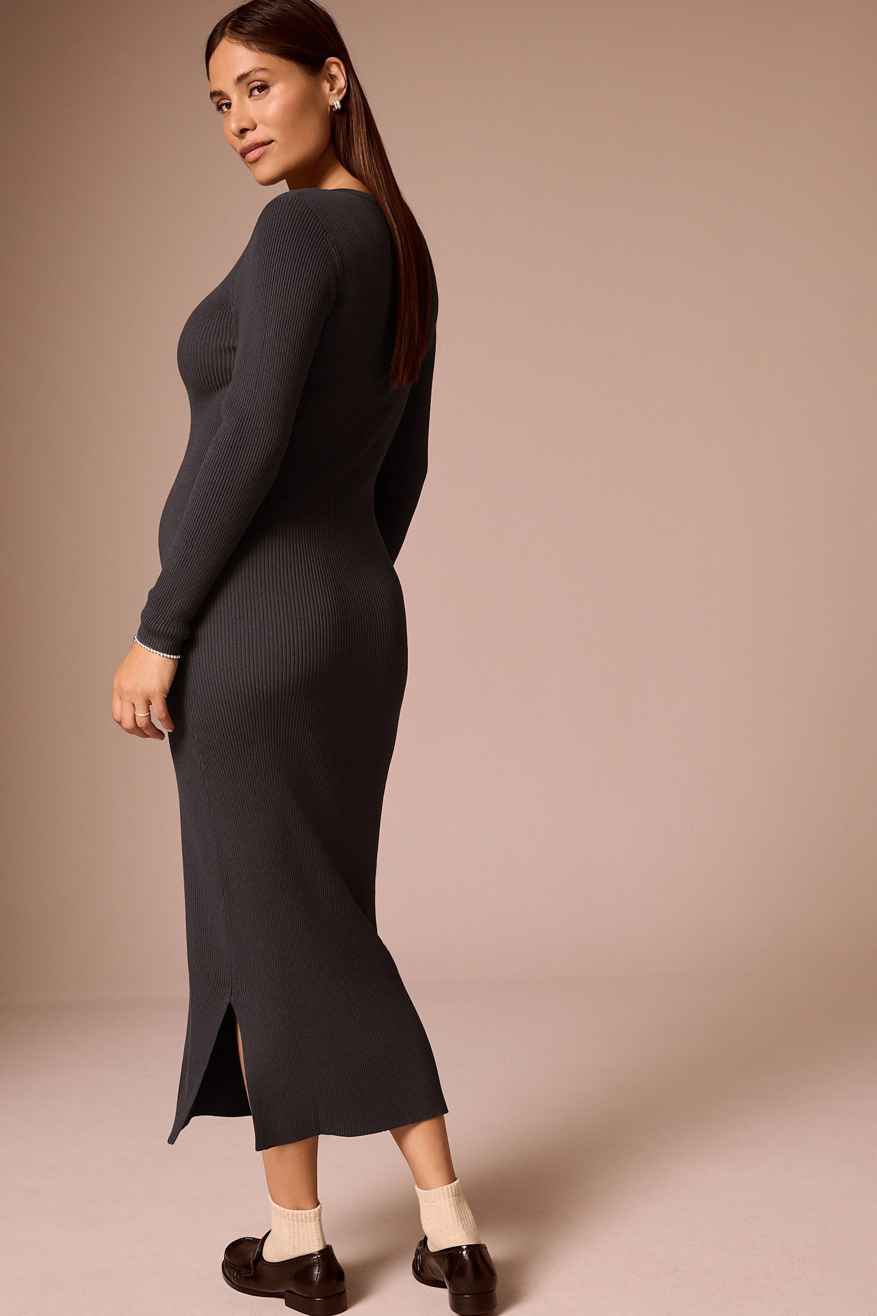 Next Umstandskleid Langärmeliges Strickkleid, Umstandsmode (1-tlg)