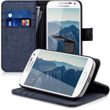 kwmobile Handyhülle Wallet Case für Samsung Galaxy S4 Mini, Hülle mit Ständer - Handyhülle Kartenfächer