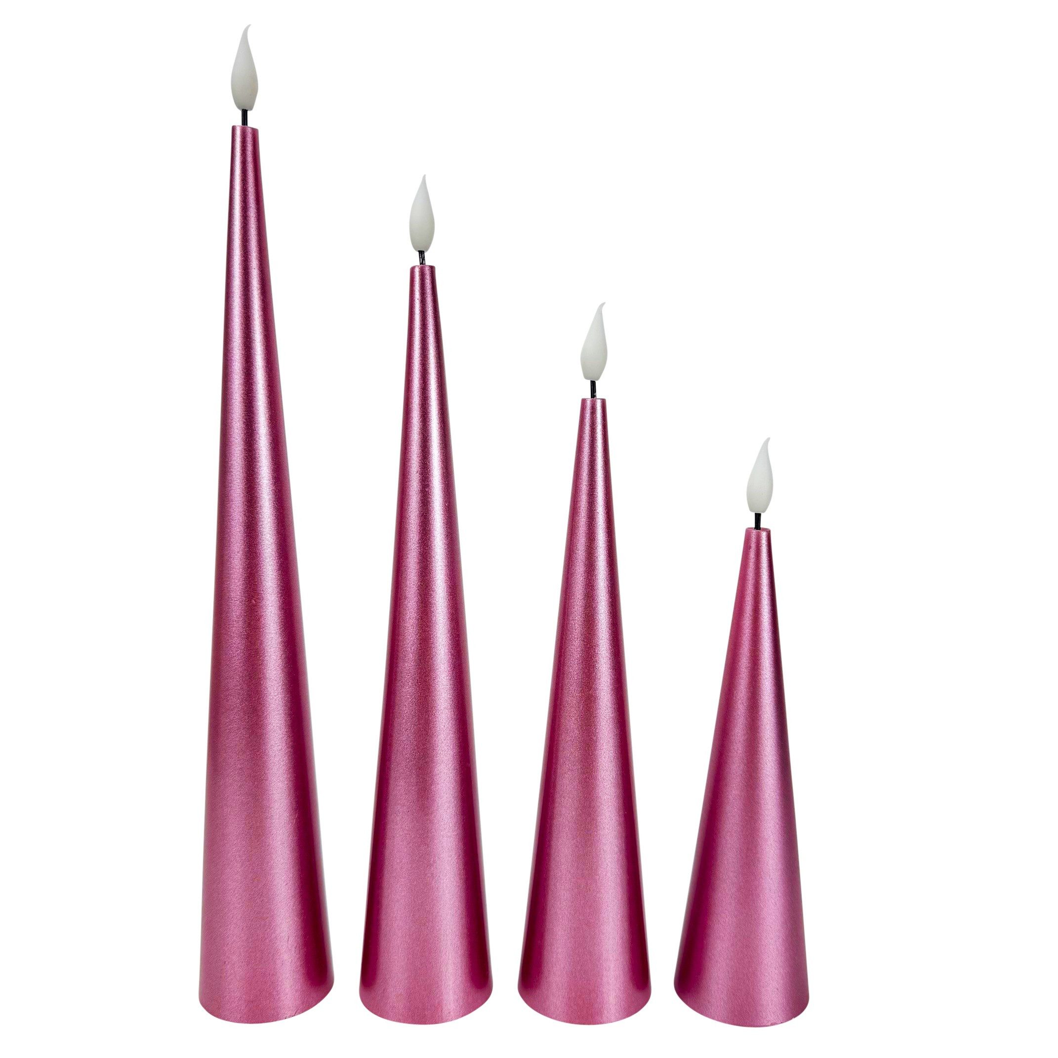 Online-Fuchs LED-Kerze 4 Kerzen, Stabkerzen XL in Kegelform inklusive 6-Stu günstig online kaufen