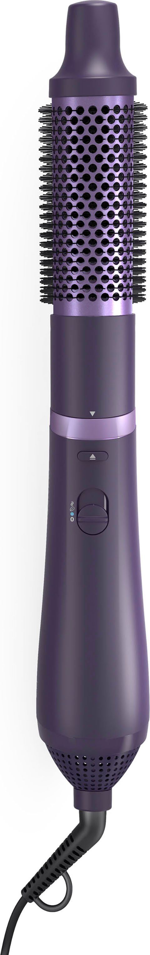 Philips Warmluftbürste AirStyler Series 3000 BHA305/00, mit Ionen-Technologie, Keratin-Keramikbeschichtung und 3 Aufsätzen grau|lila